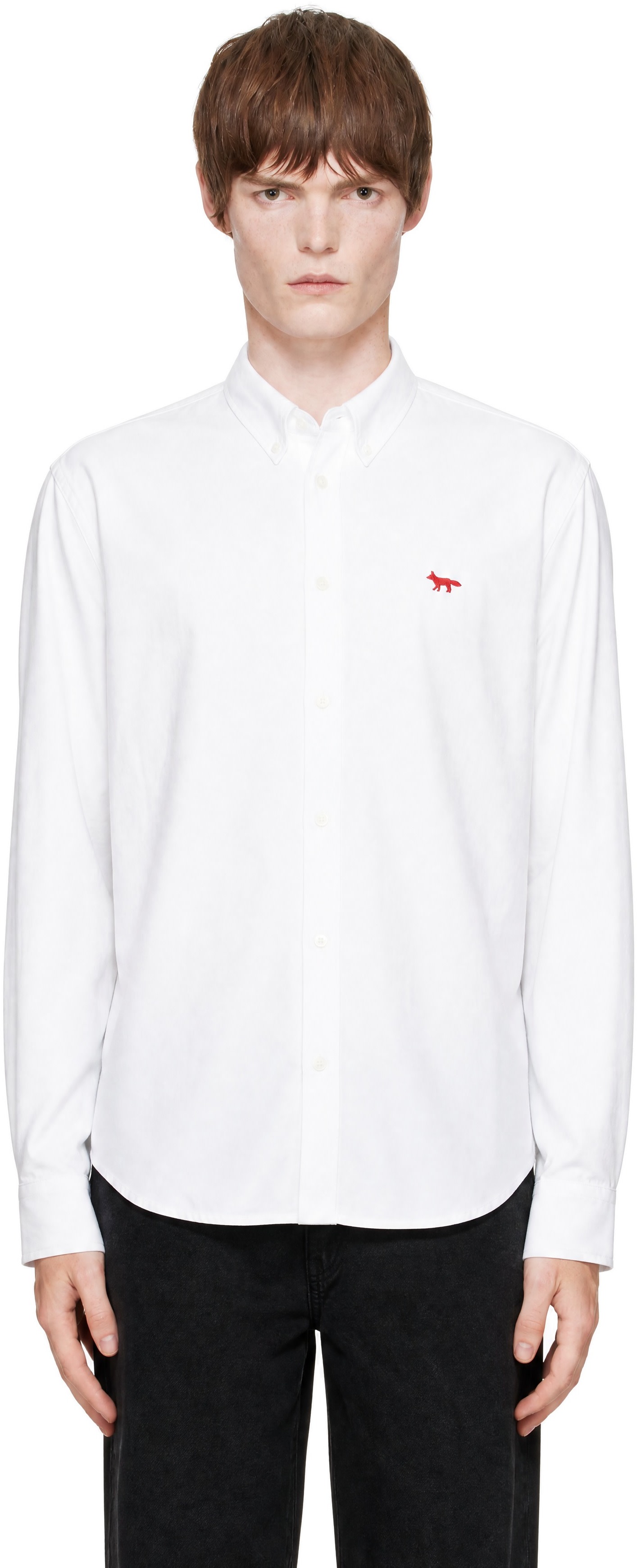 Maison Kitsuné - White Profile Fox Regular Shirt