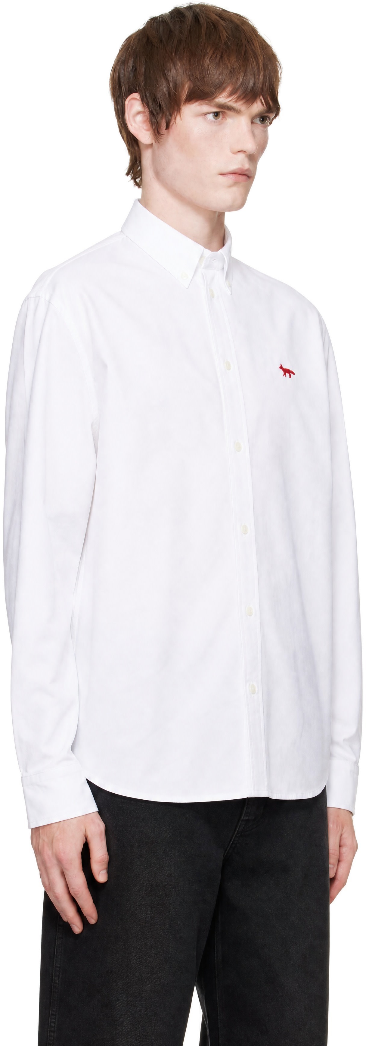 Maison Kitsuné - White Profile Fox Regular Shirt