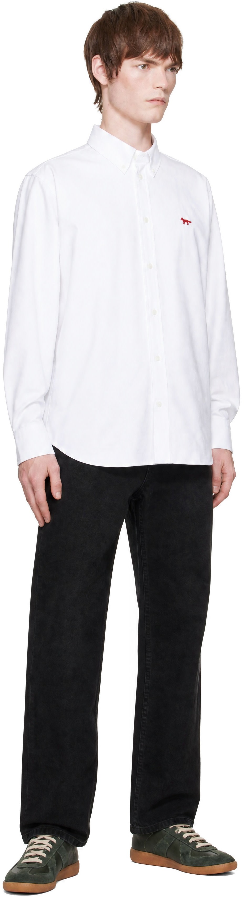 Maison Kitsuné - White Profile Fox Regular Shirt