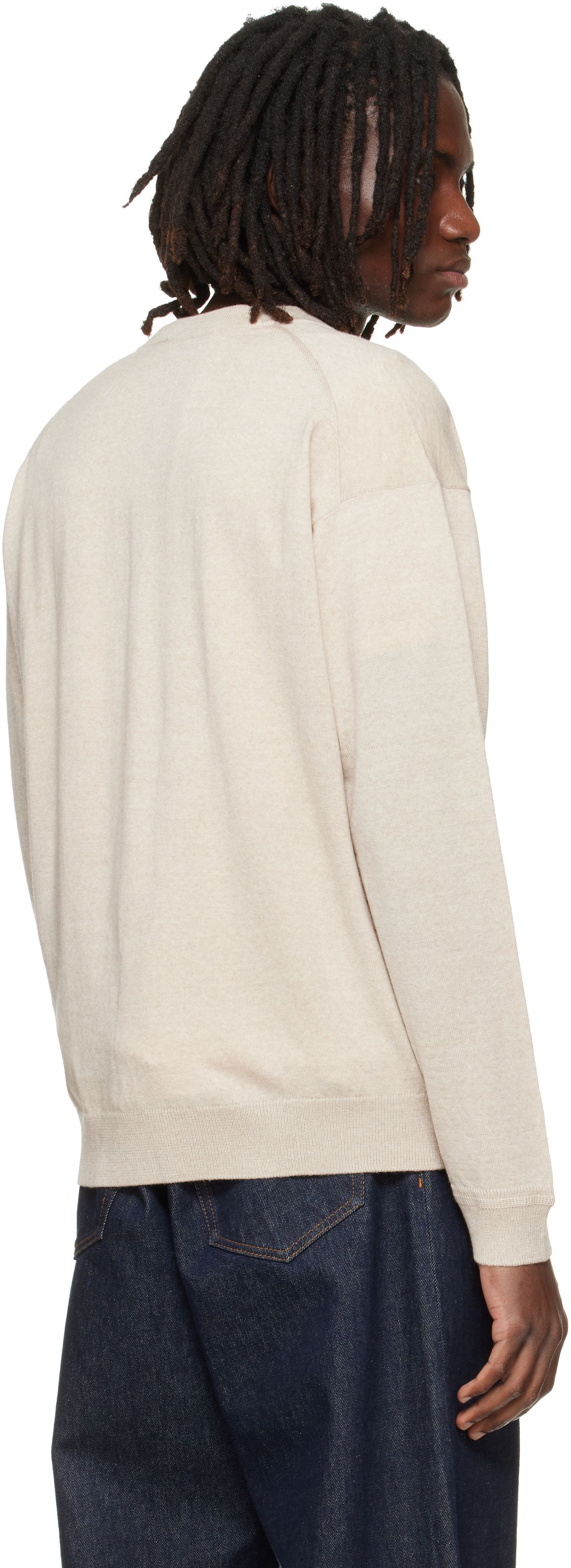 Maison Kitsuné: ベージュ フォックスヘッド メリノ コンフォート