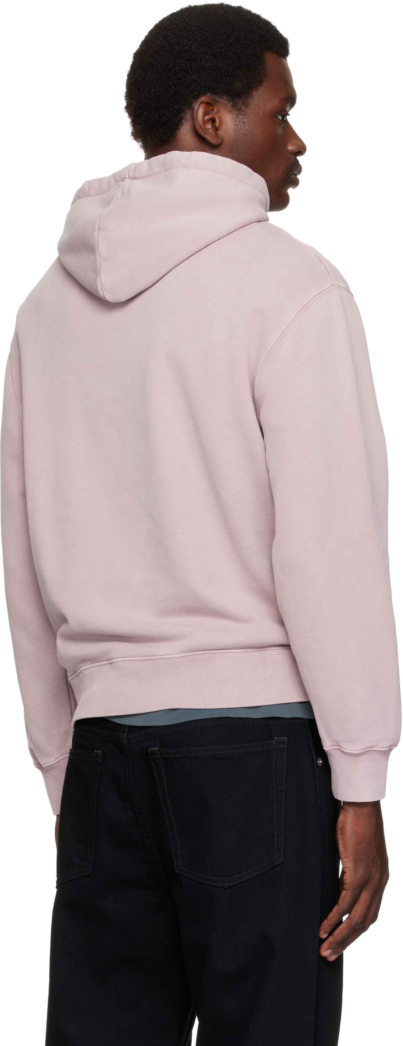 Maison Kitsuné - Pull à capuche décontracté mauve à logo