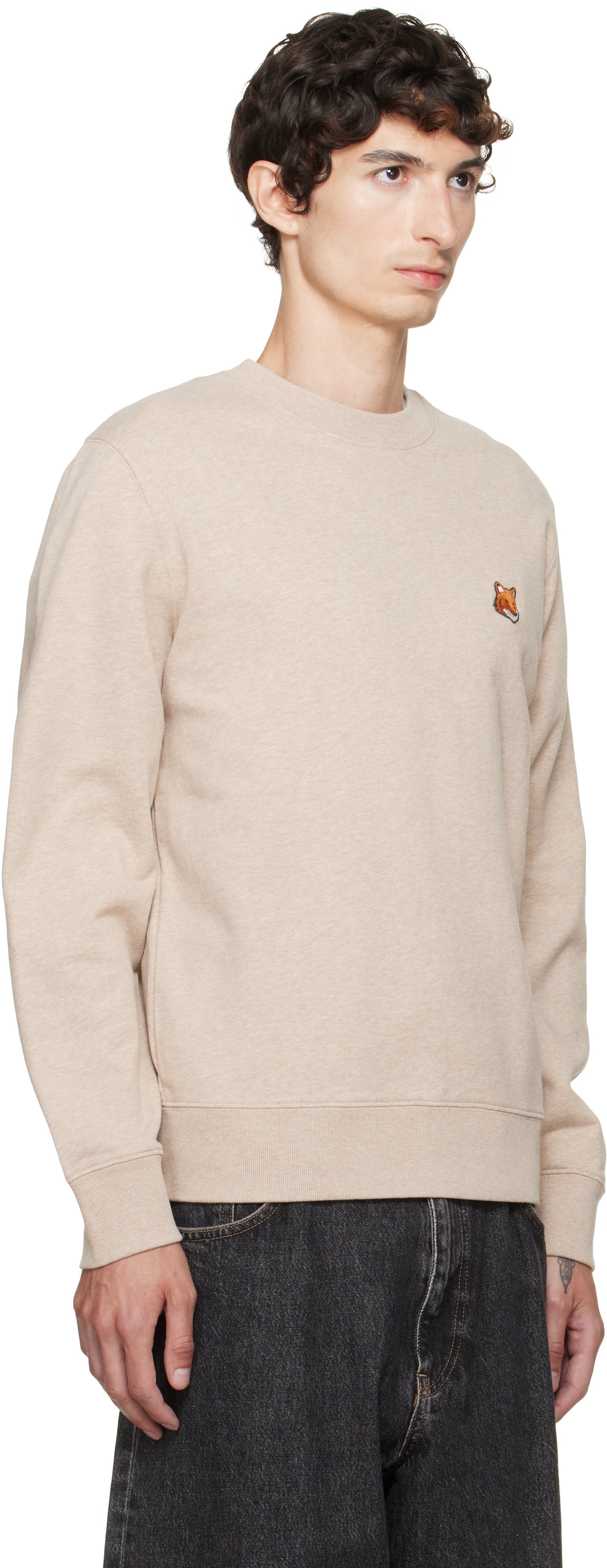 Maison Kitsuné - Beige Fox Head Sweatshirt