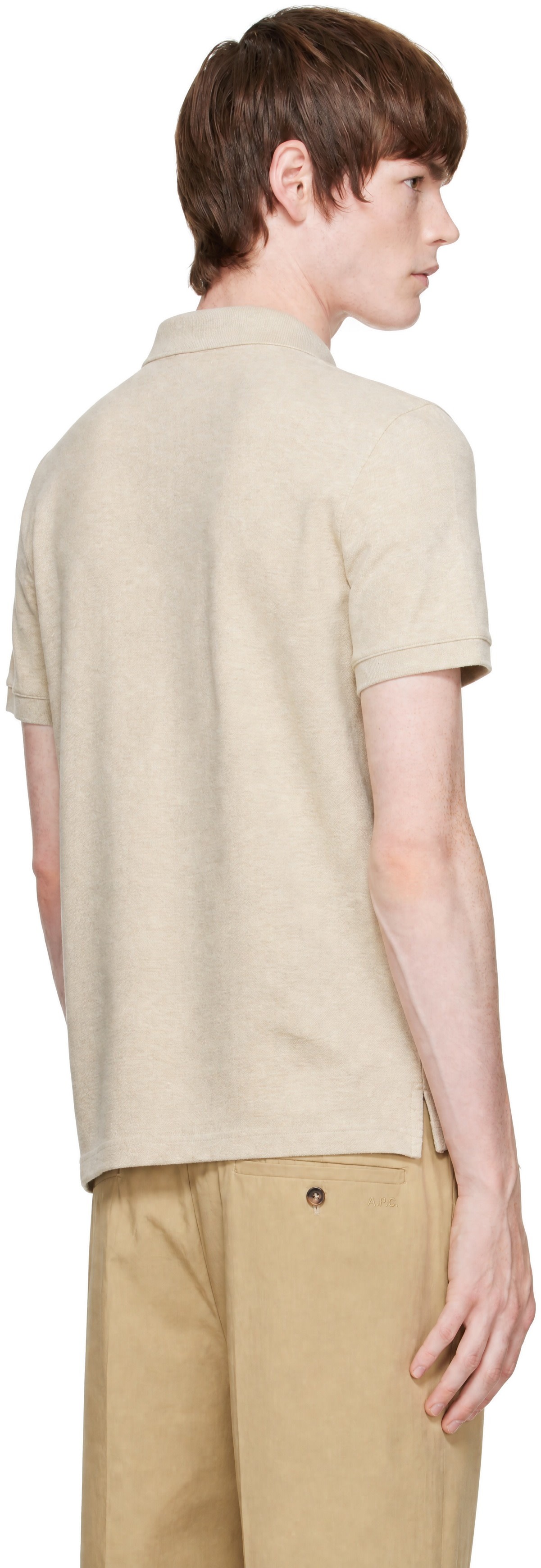 Maison Kitsuné - Beige Fox Head Regular Polo
