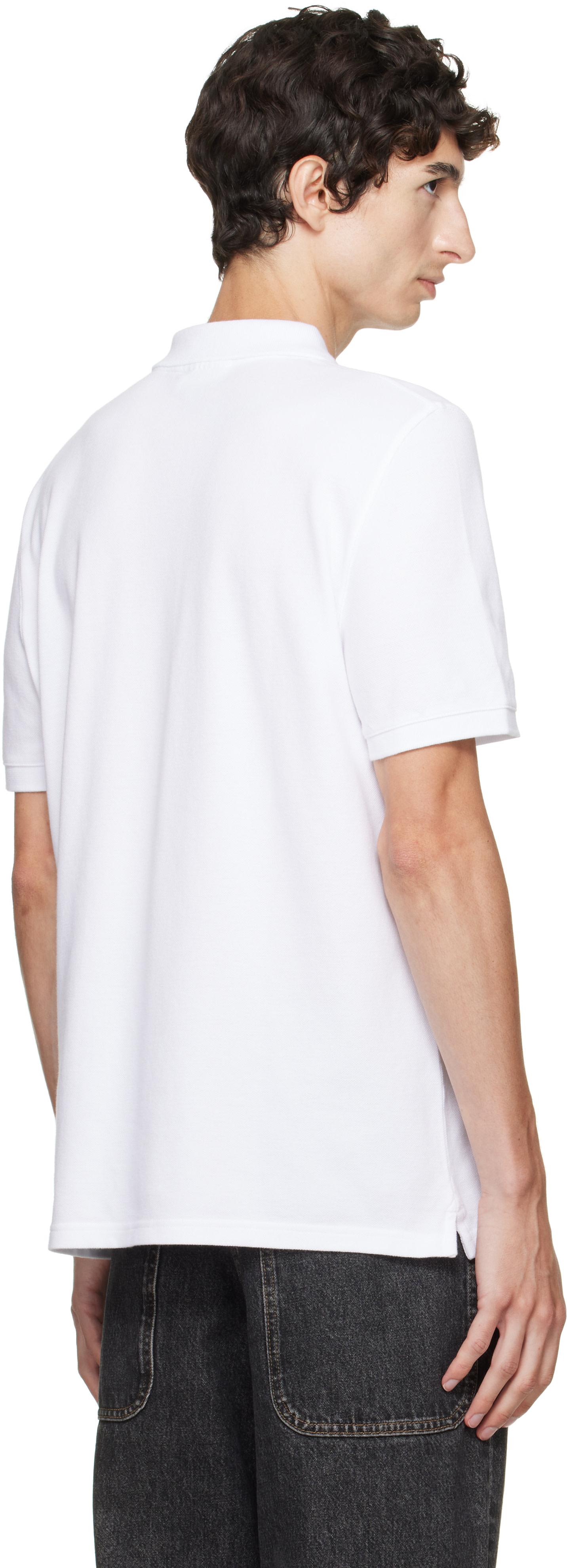 Maison Kitsuné - Polo blanc à logo Fox Head