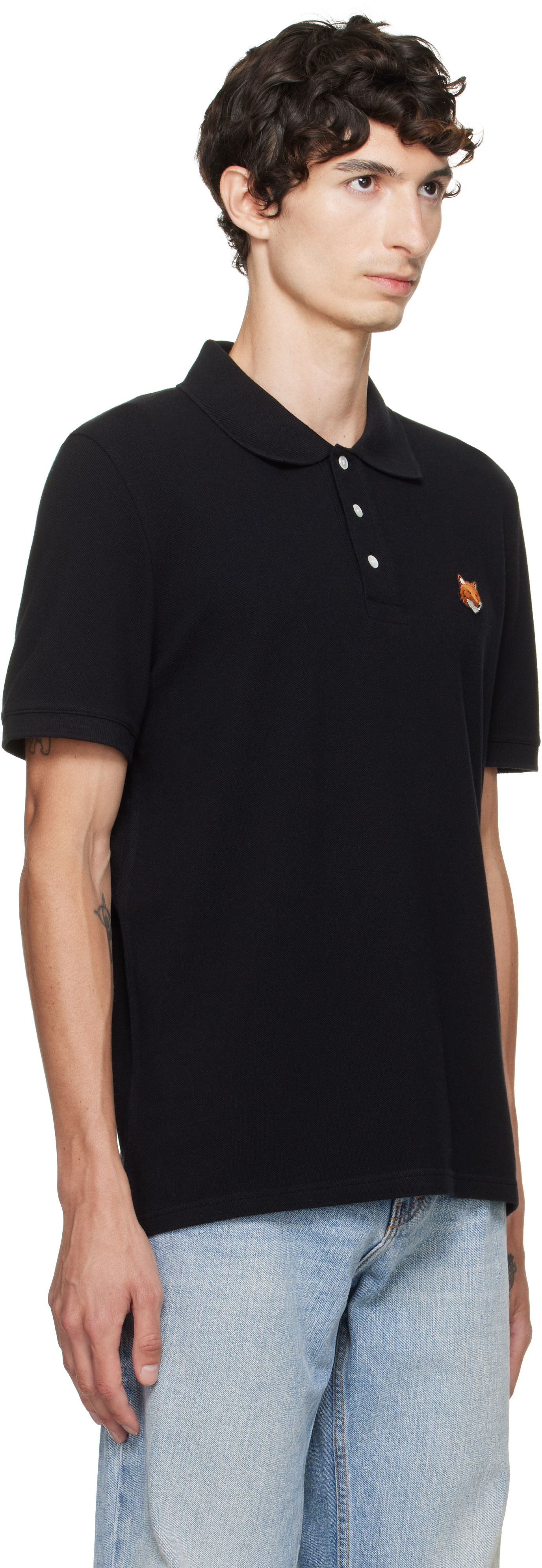 Maison Kitsuné - Black Fox Head Regular Polo