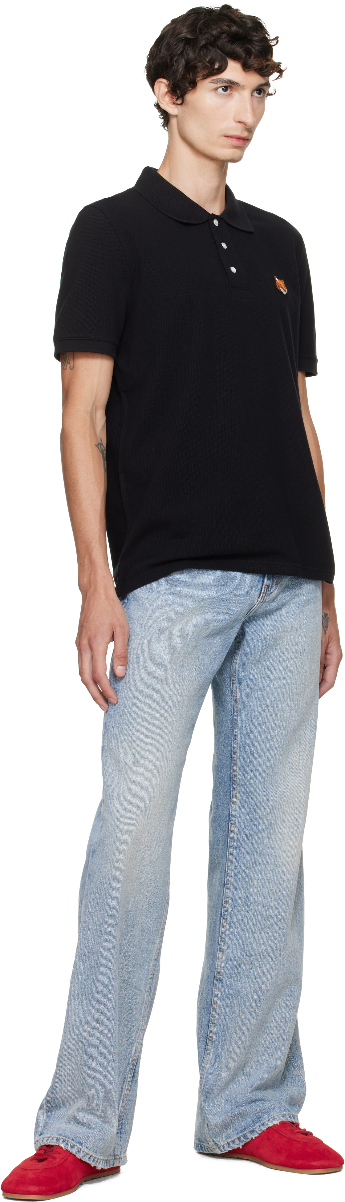 Maison Kitsuné - Black Fox Head Regular Polo