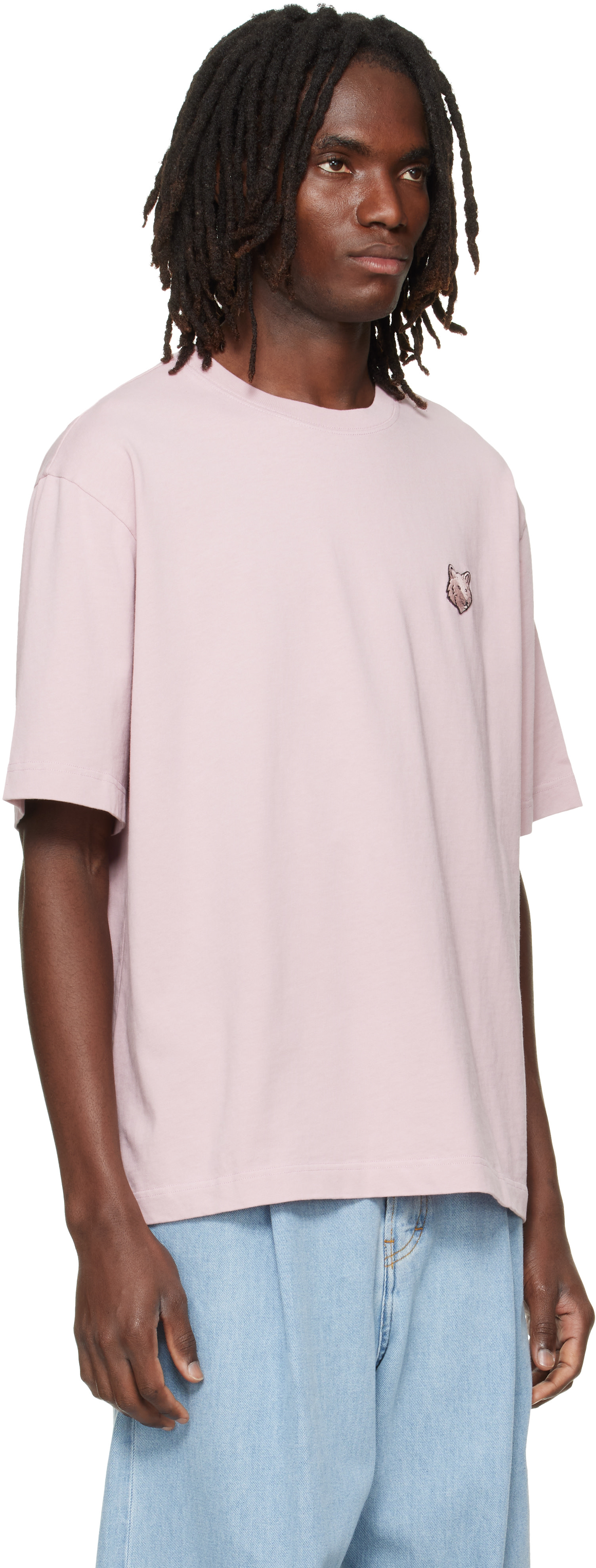 Maison Kitsuné: Pink Fox Head Oversize T-shirt | SSENSE