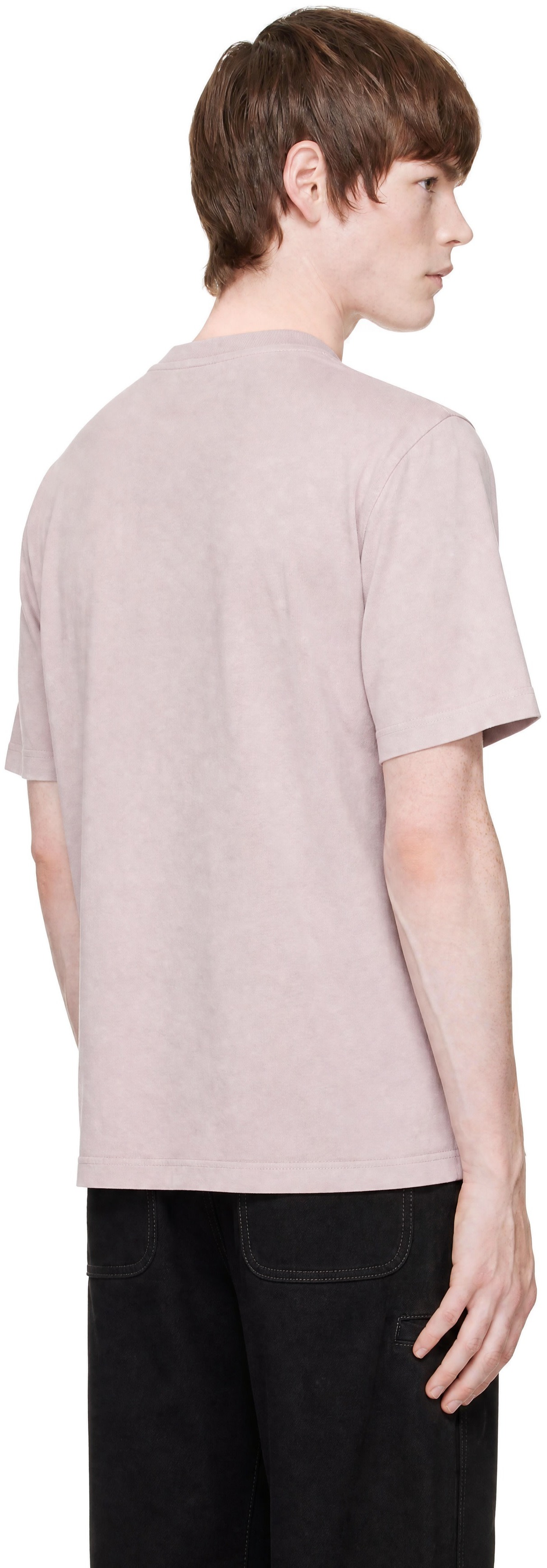 Maison Kitsuné: Pink 'Maison Kitsune Paris' Faded Comfort T-shirt