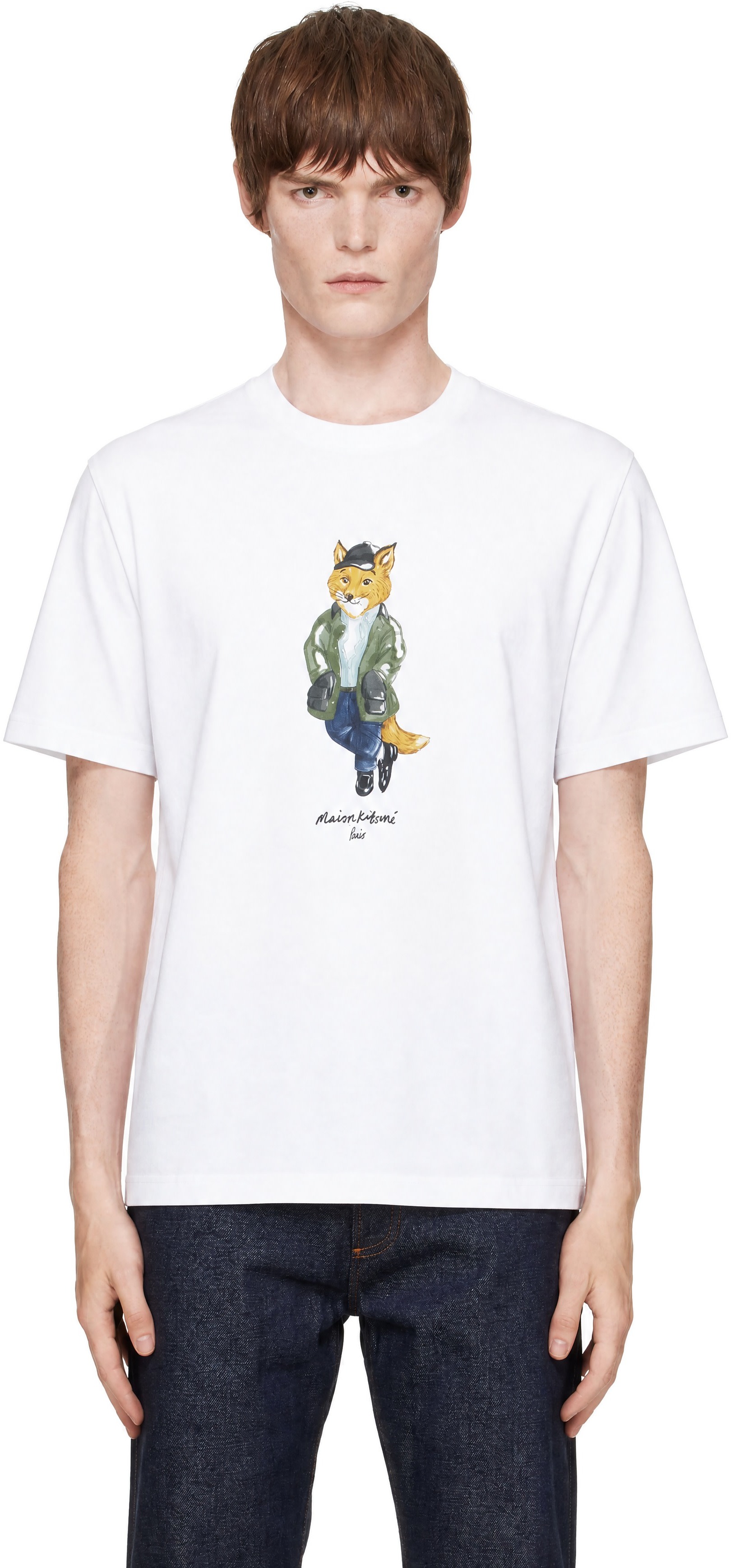 Maison Kitsuné: ホワイト ウィークエンド フォックス コンフォート T