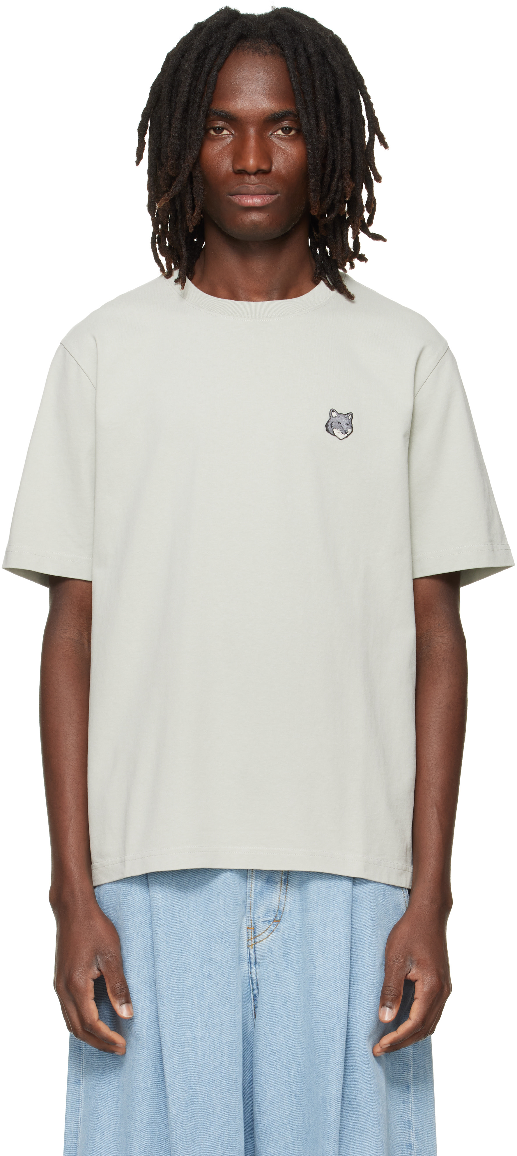 Maison Kitsuné: Green Fox Head Comfort T-shirt | SSENSE