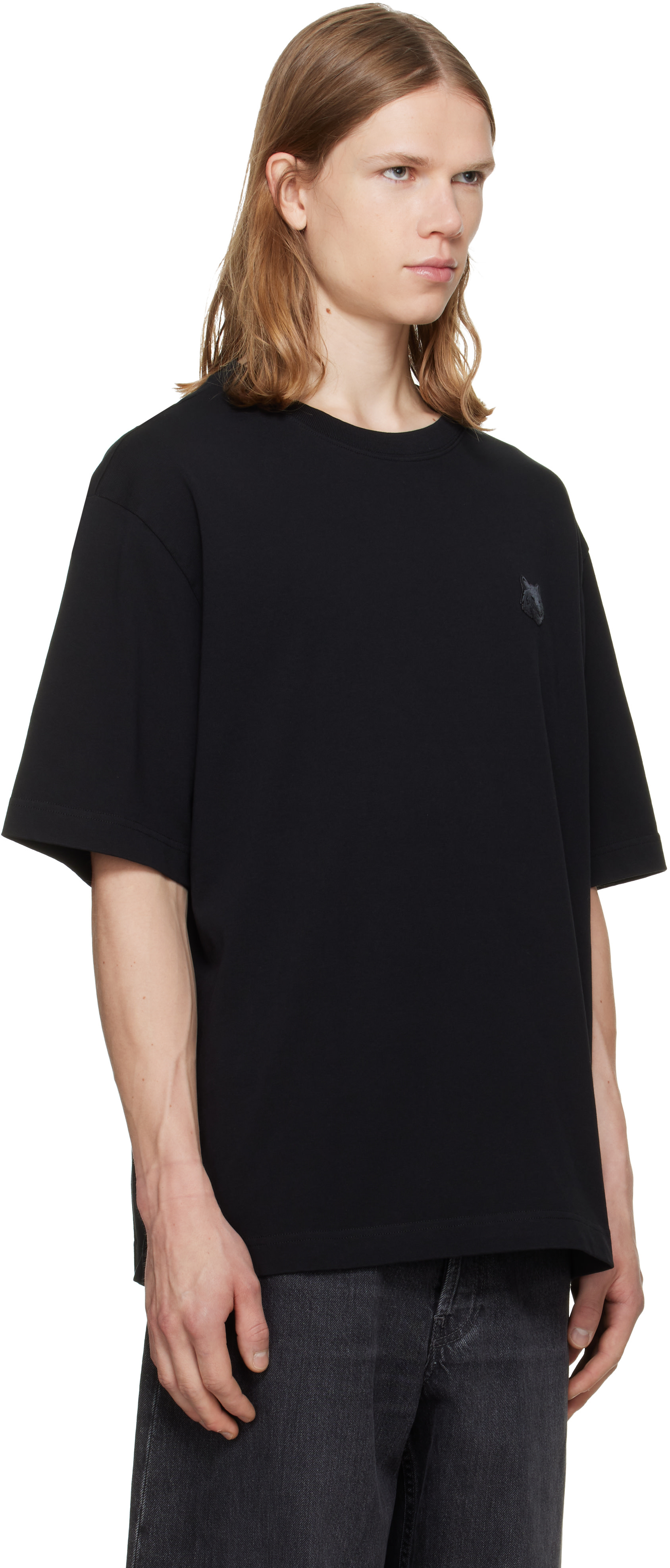 Maison Kitsuné: Black Fox Head Oversize T-shirt | SSENSE Canada
