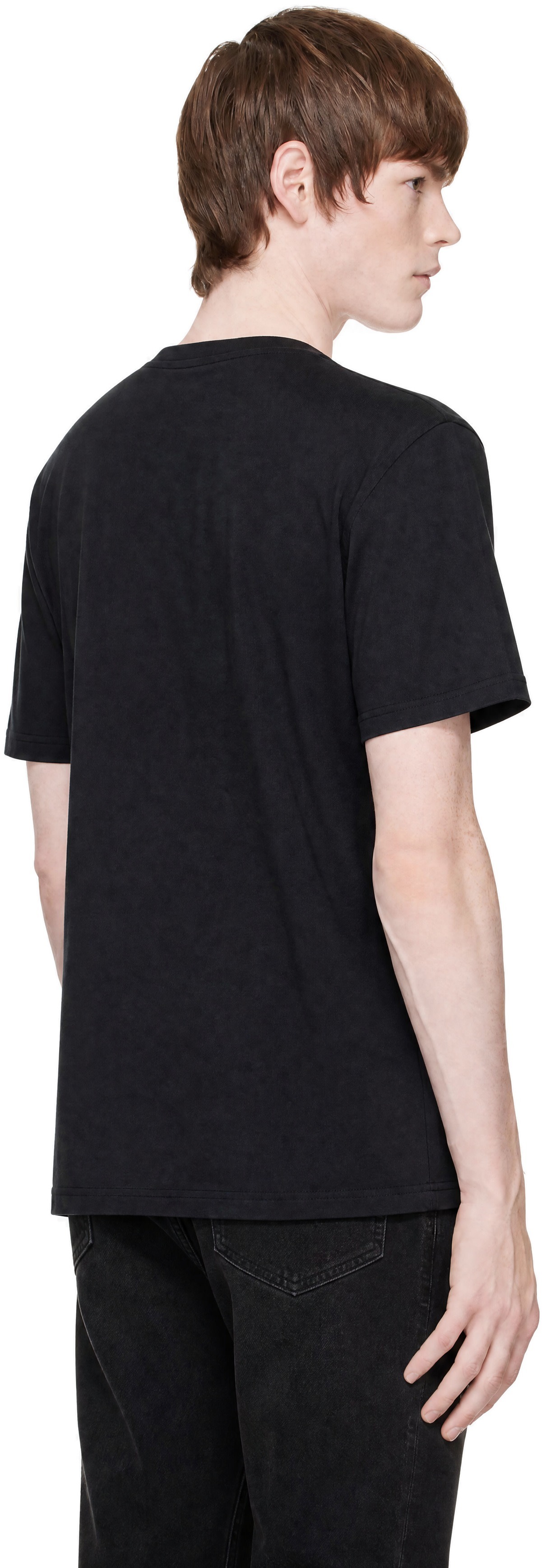 Maison Kitsuné: Black 'Maison Kitsune Paris' Faded Comfort T-shirt