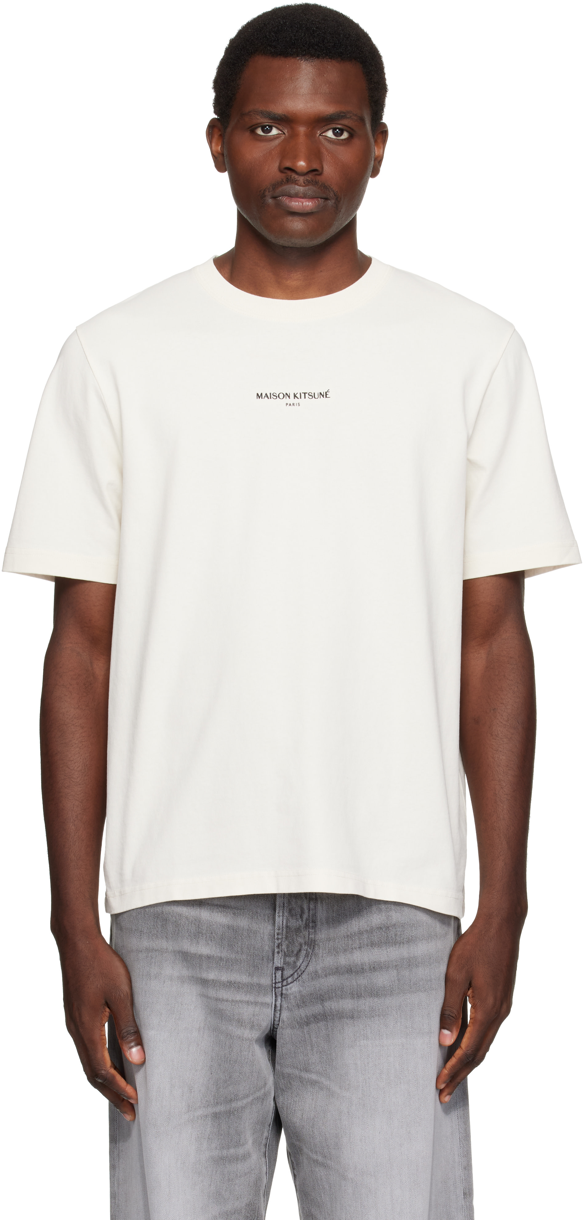 Maison Kitsuné: Off-White 'Maison Kitsuné Paris' Comfort T-shirt