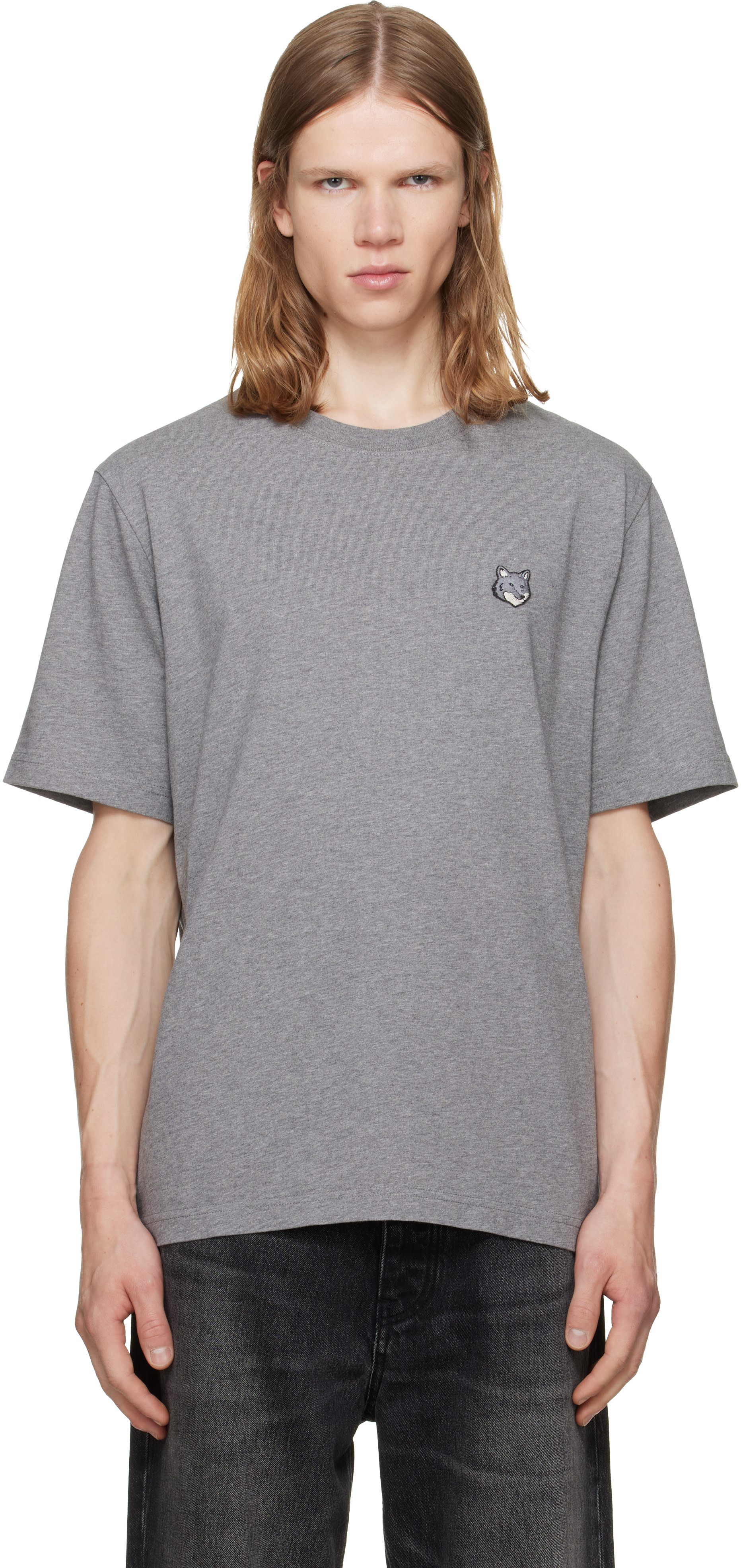 Maison Kitsuné: グレー フォックスヘッド コンフォート Tシャツ