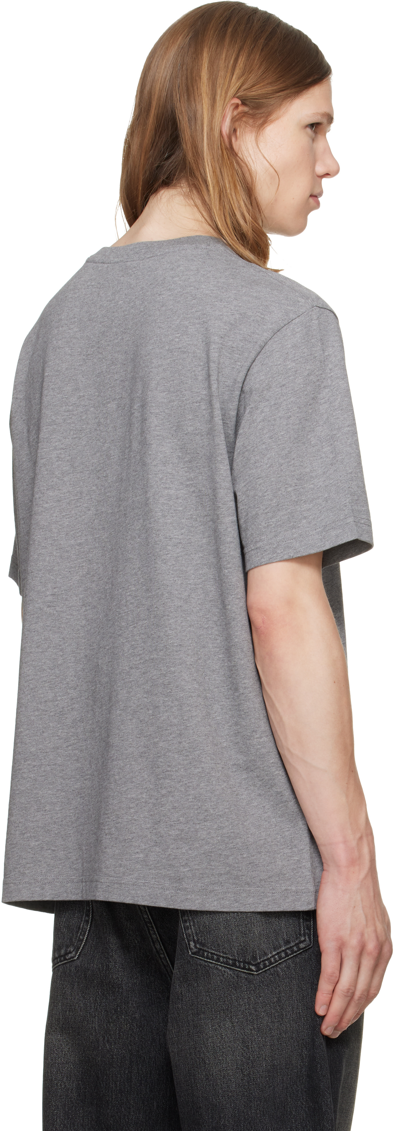 Maison Kitsuné: Gray Fox Head Comfort T-shirt | SSENSE