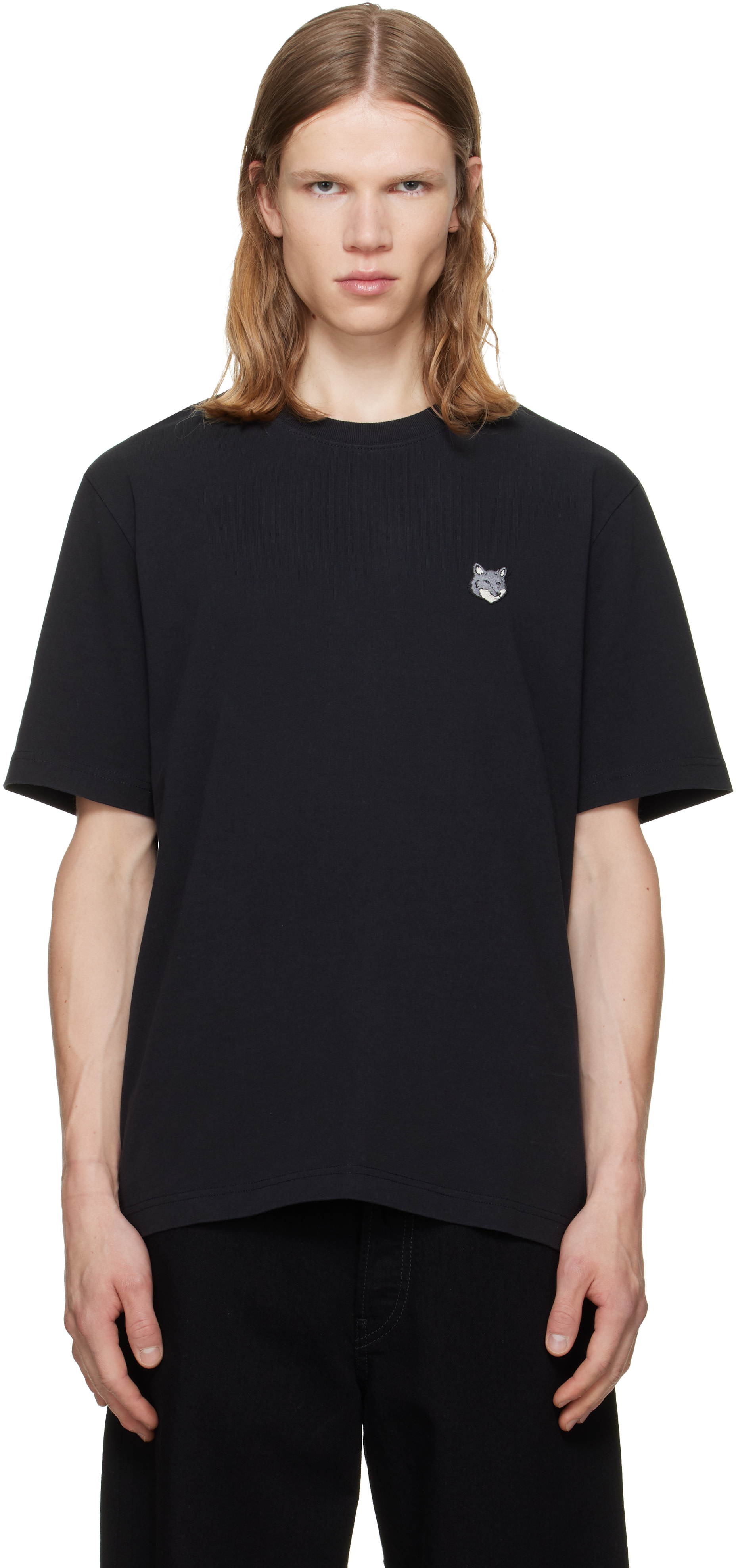 Maison Kitsuné: ブラック フォックスヘッド コンフォート Tシャツ