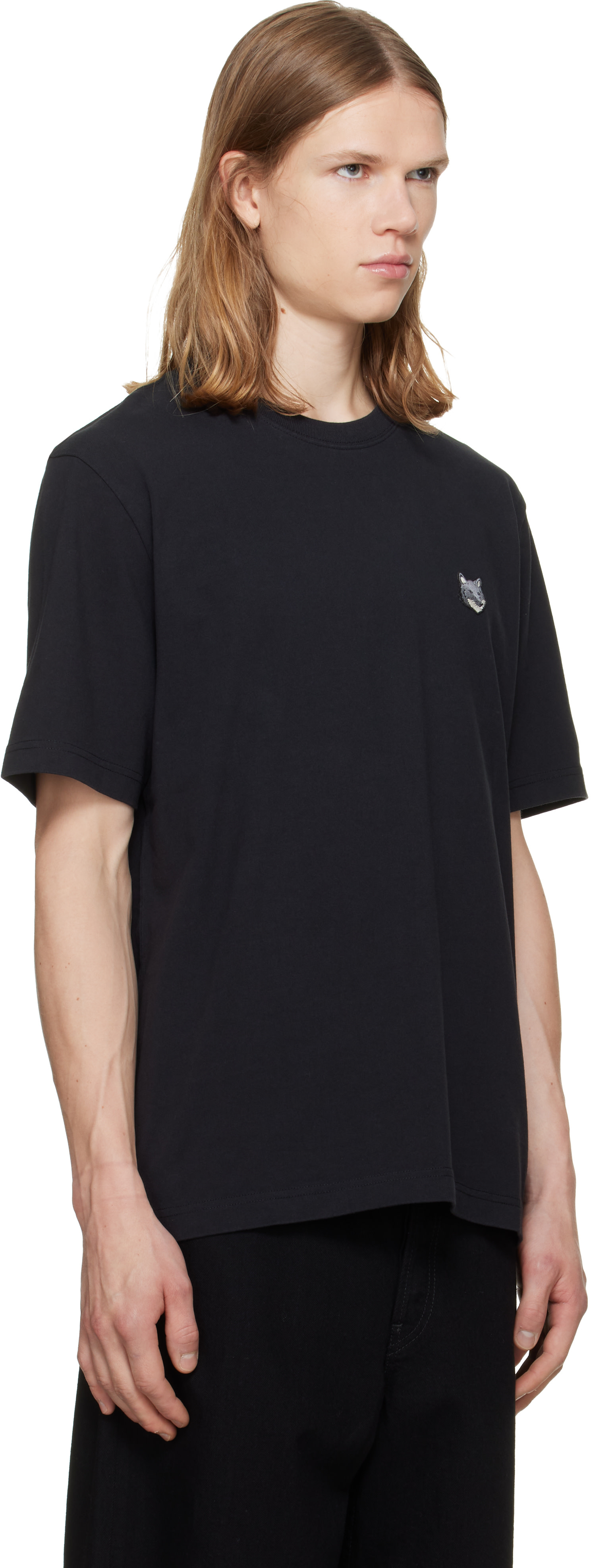 Maison Kitsuné: ブラック フォックスヘッド コンフォート Tシャツ