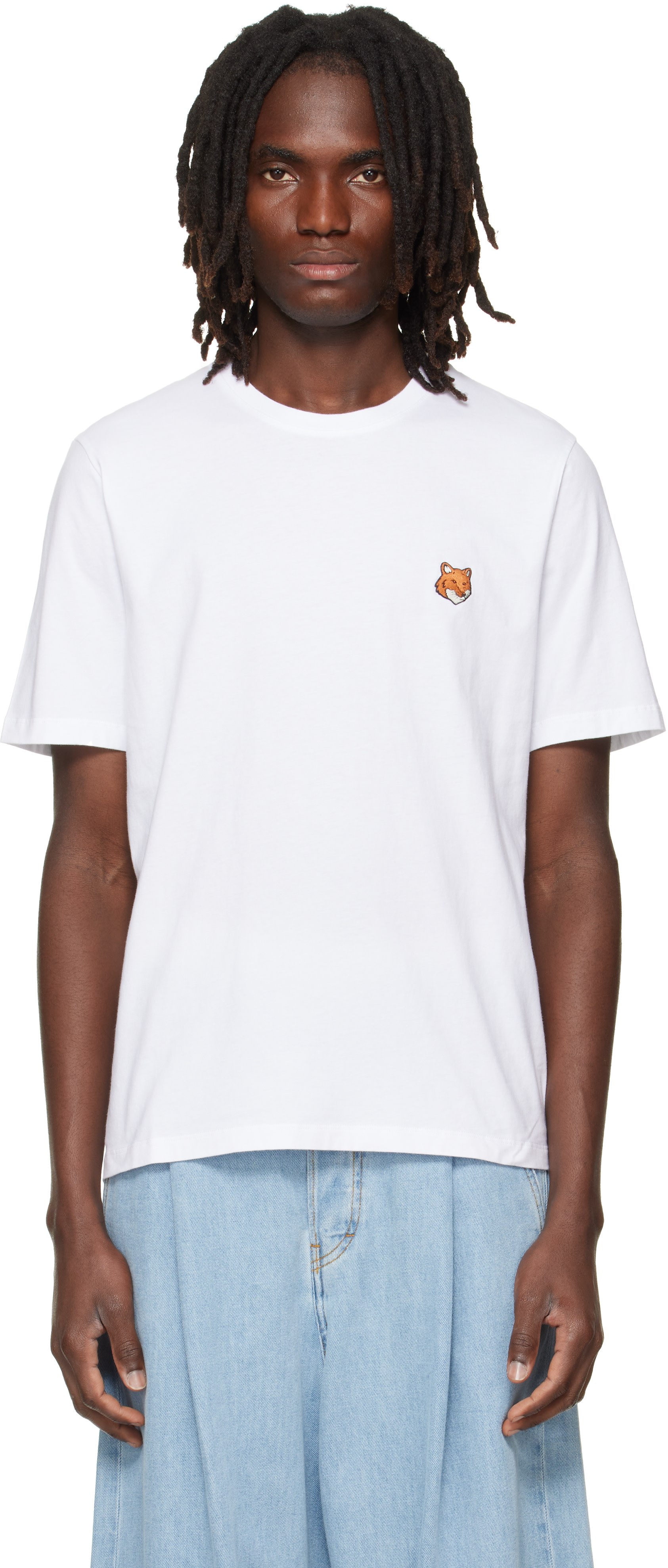 Maison Kitsuné: ホワイト フォックスヘッド レギュラー Tシャツ