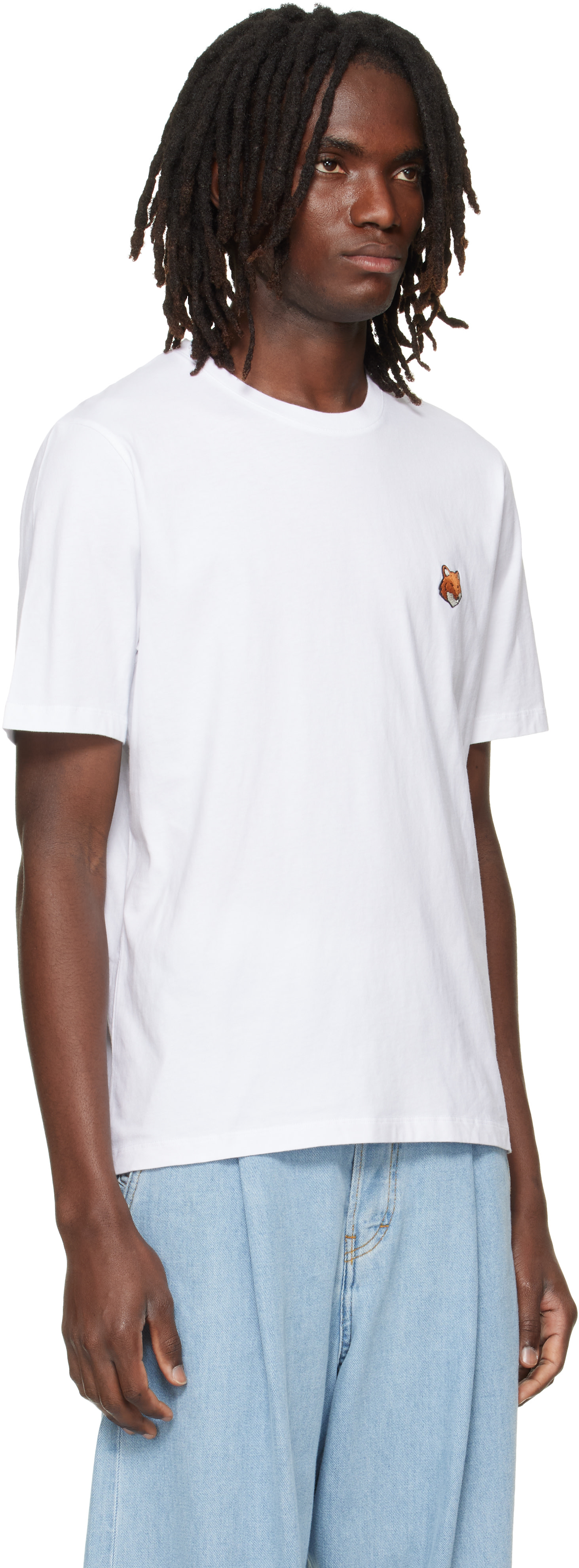 Maison Kitsuné: ホワイト フォックスヘッド レギュラー Tシャツ