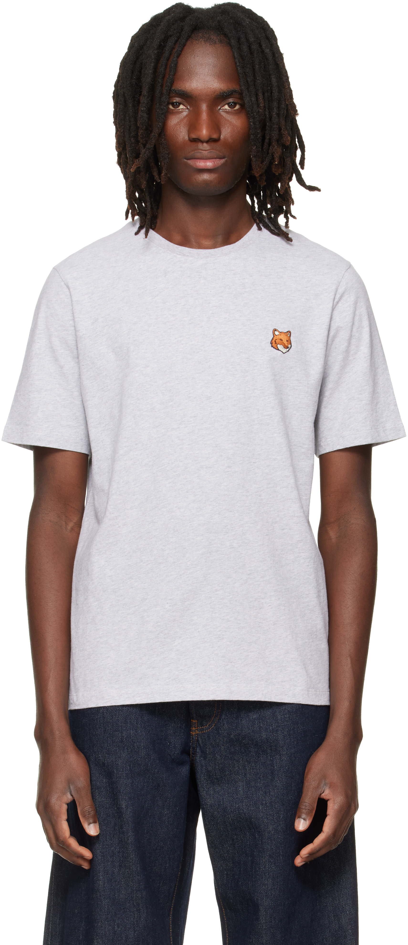 Maison Kitsuné - グレー フォックスヘッド レギュラー Tシャツ