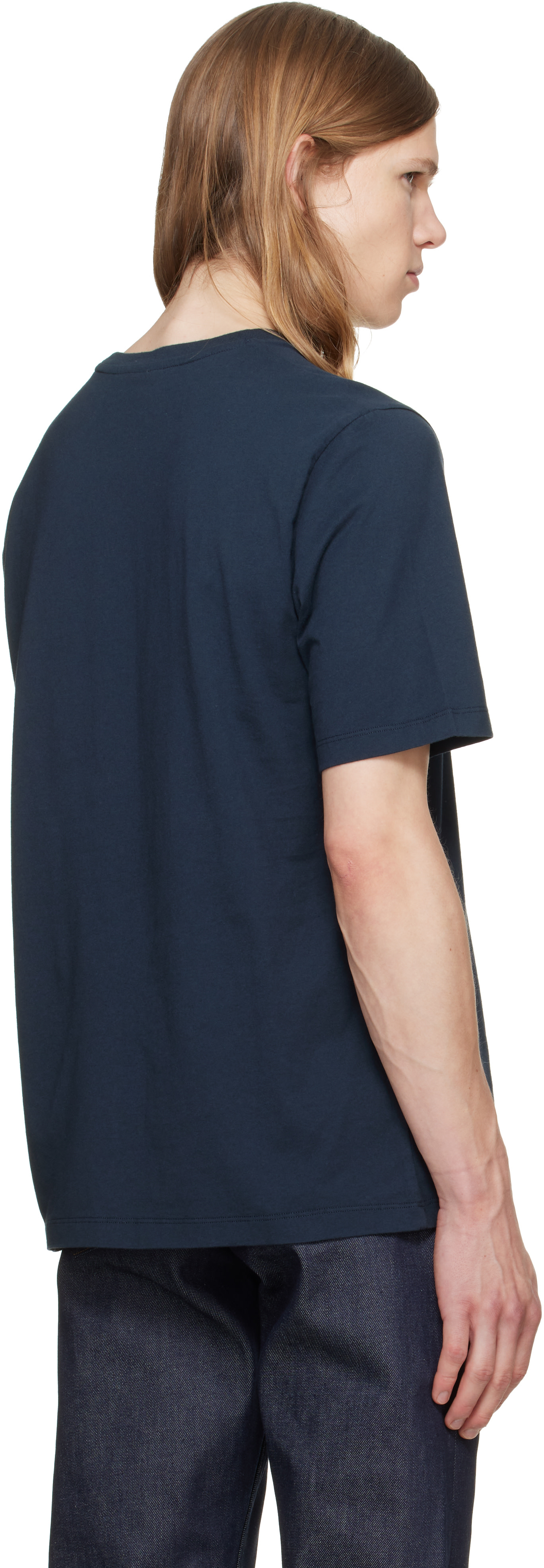Maison Kitsuné - ネイビー フォックスヘッド レギュラー Tシャツ