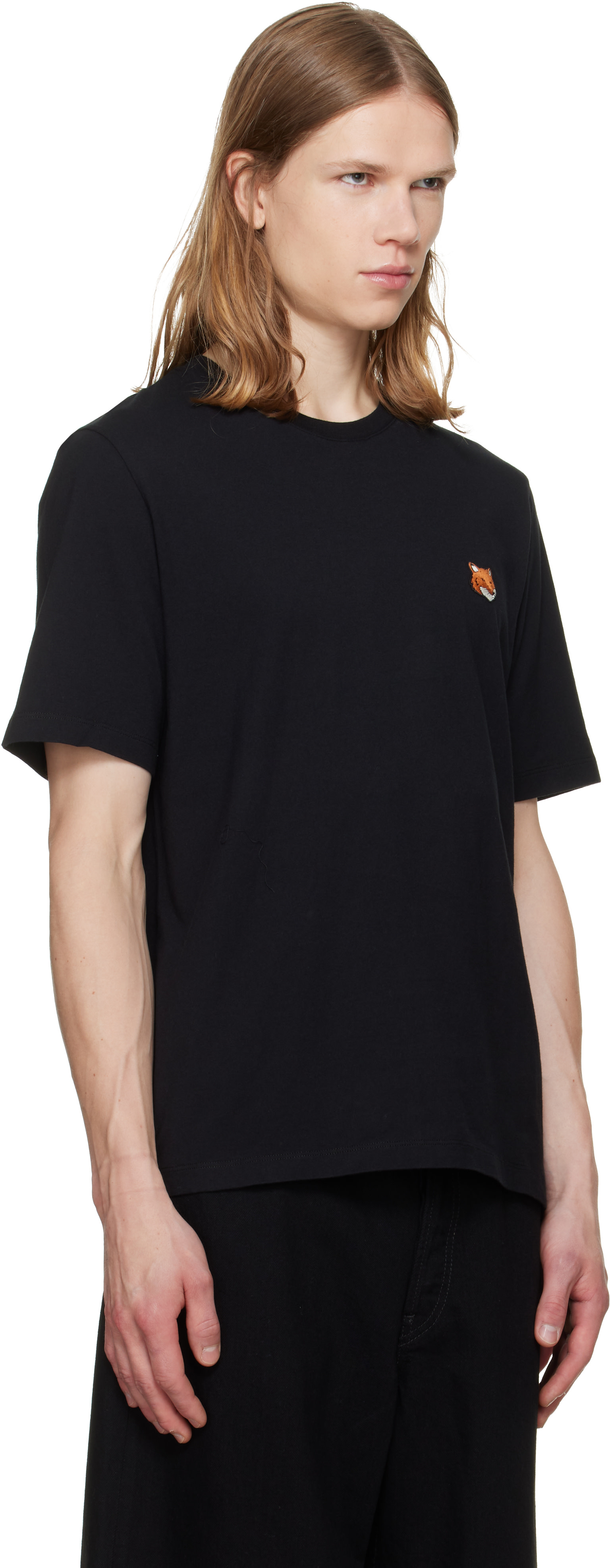 Maison Kitsuné - ブラック フォックスヘッド レギュラー Tシャツ