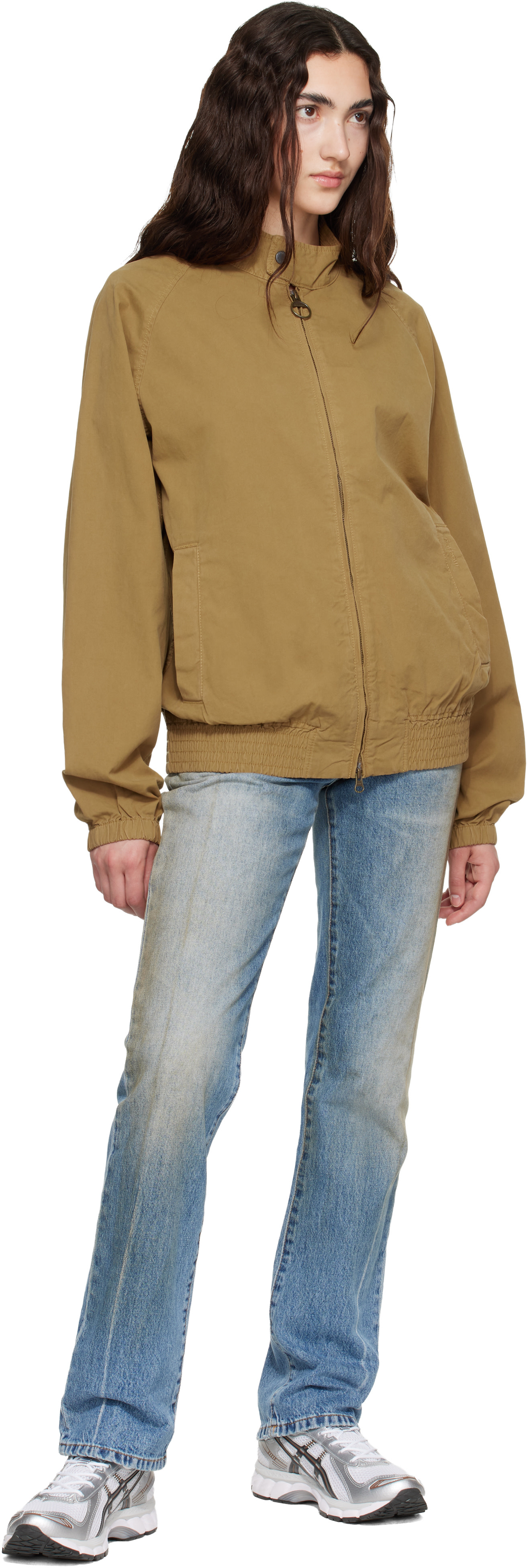 Barbour: タン Royston コットン ボンバー ハリントンジャケット