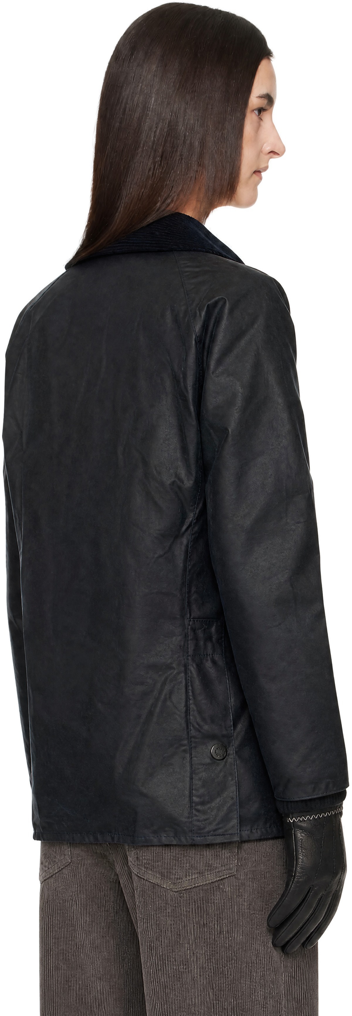 Barbour - Navy Bedale Waxed Jacket