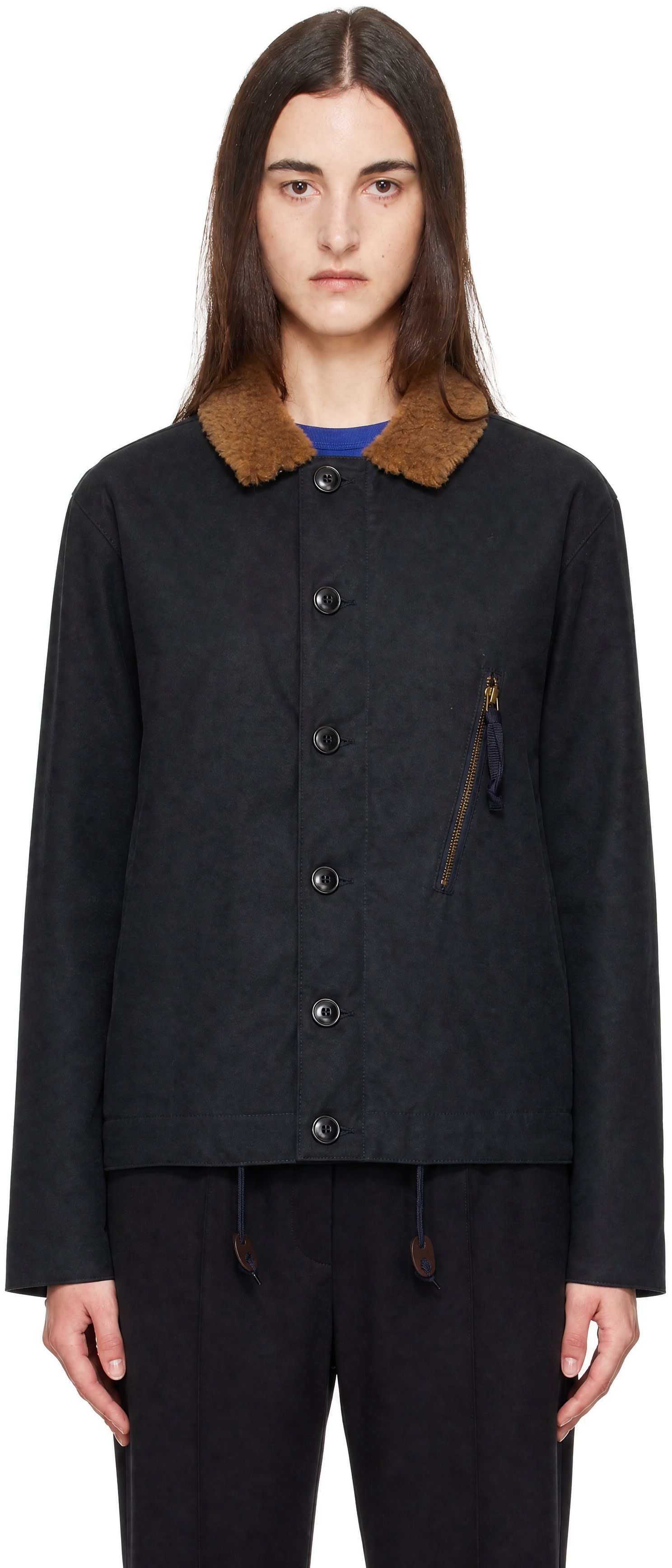 Barbour - Navy Macklow Waxed Jacket