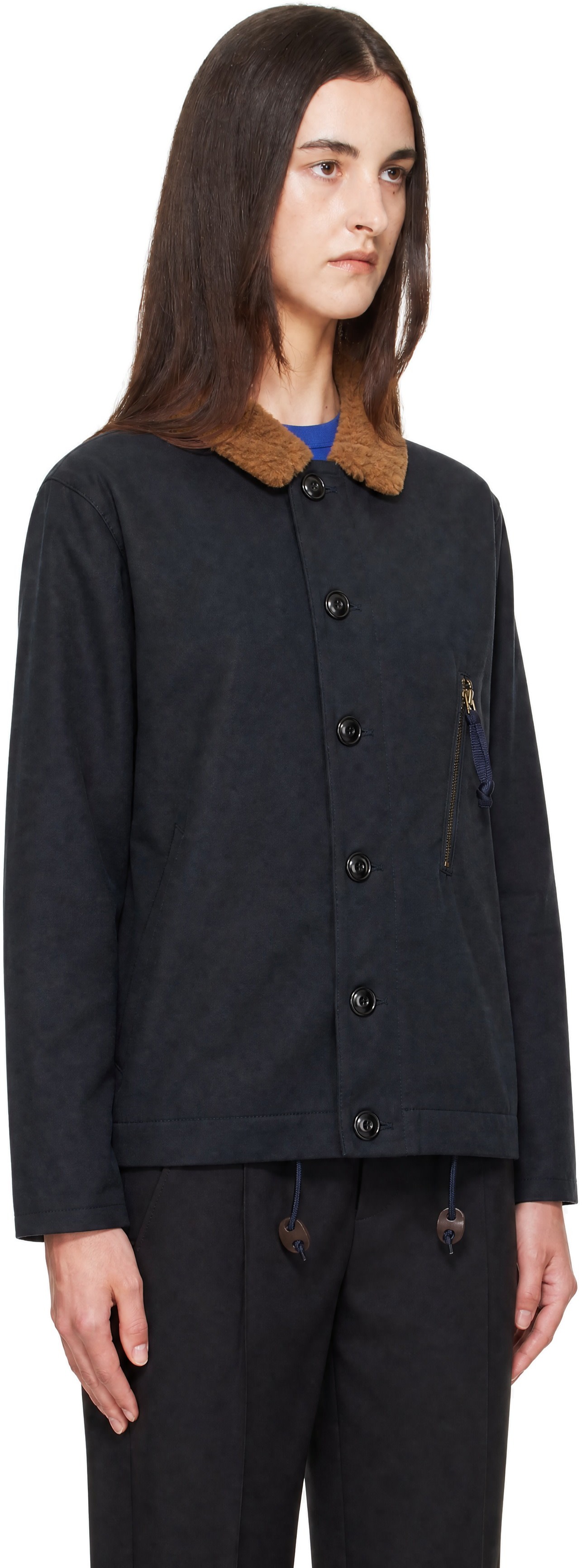 Barbour - Navy Macklow Waxed Jacket