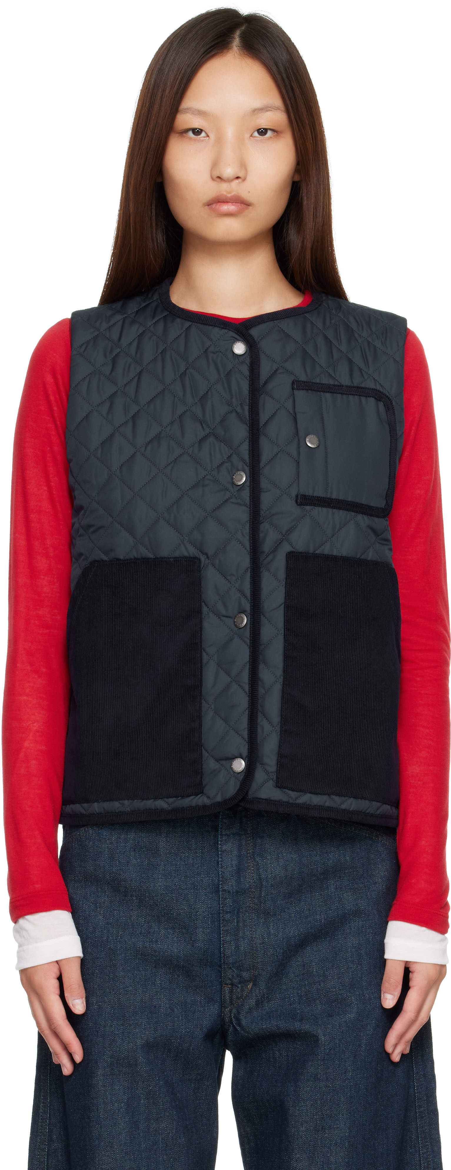 Barbour - Veste matelassée Thulby bleu marine