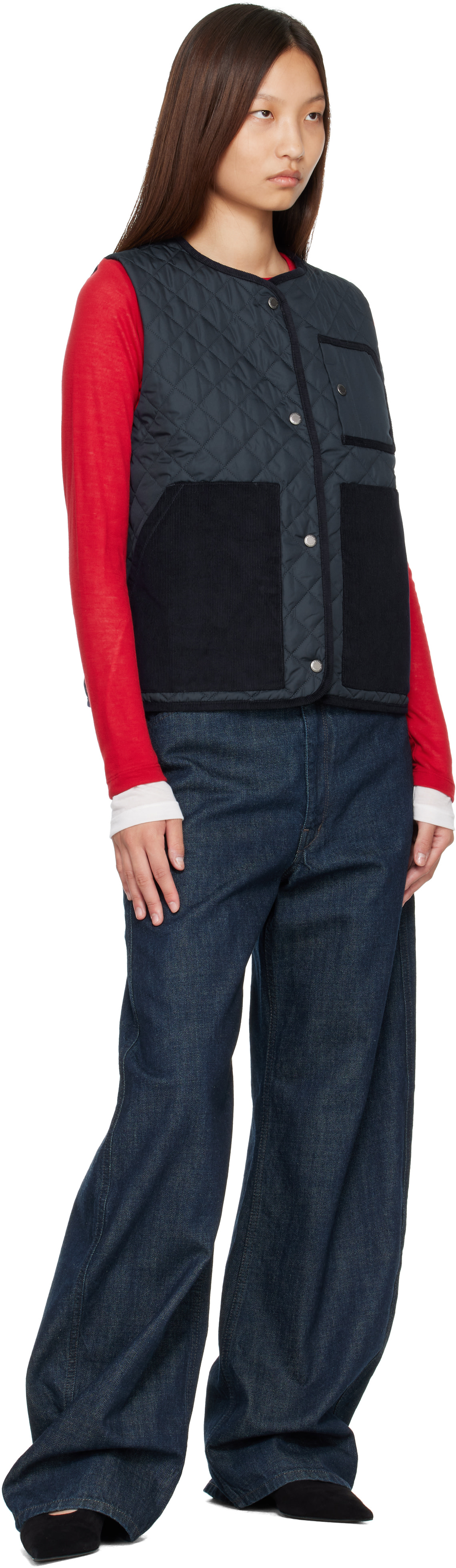 Barbour - Veste matelassée Thulby bleu marine