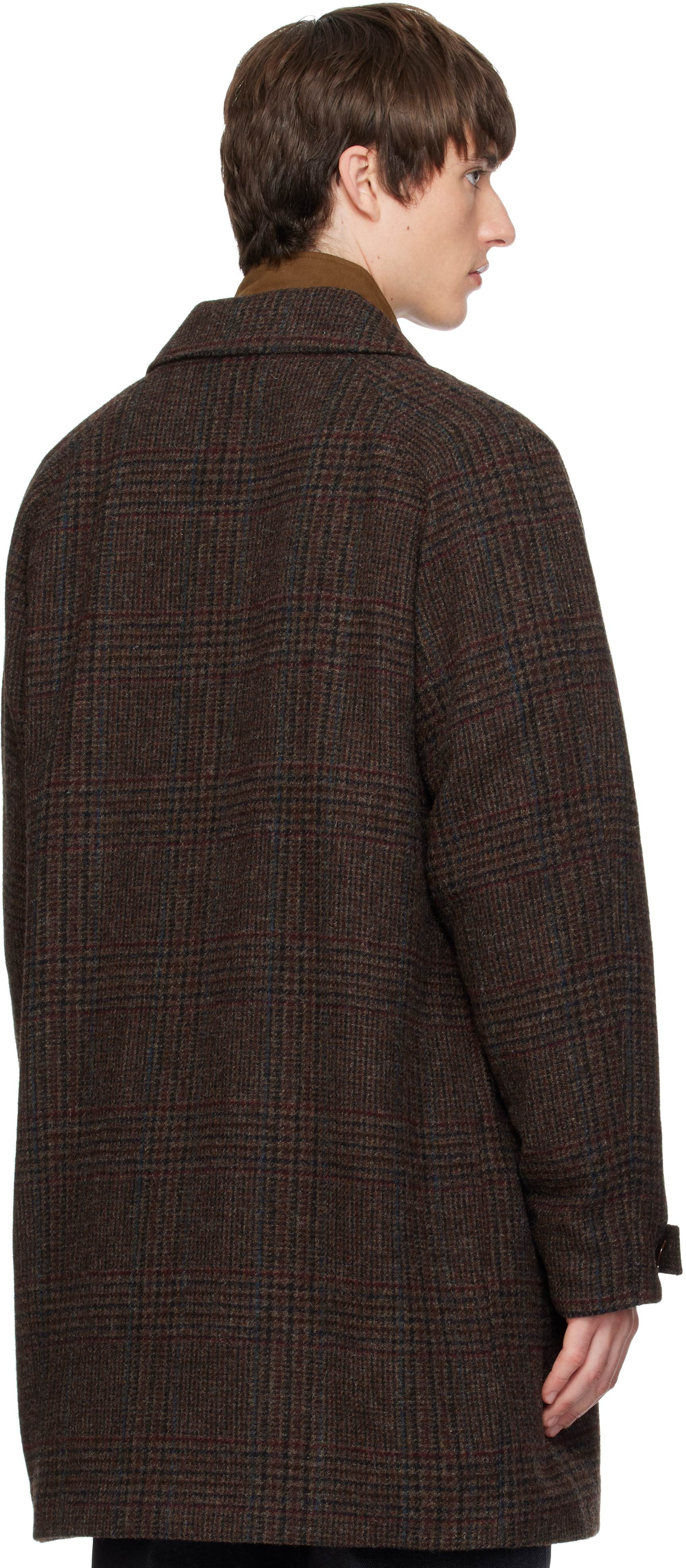 Barbour - Brown Lorden Check Wool Coat