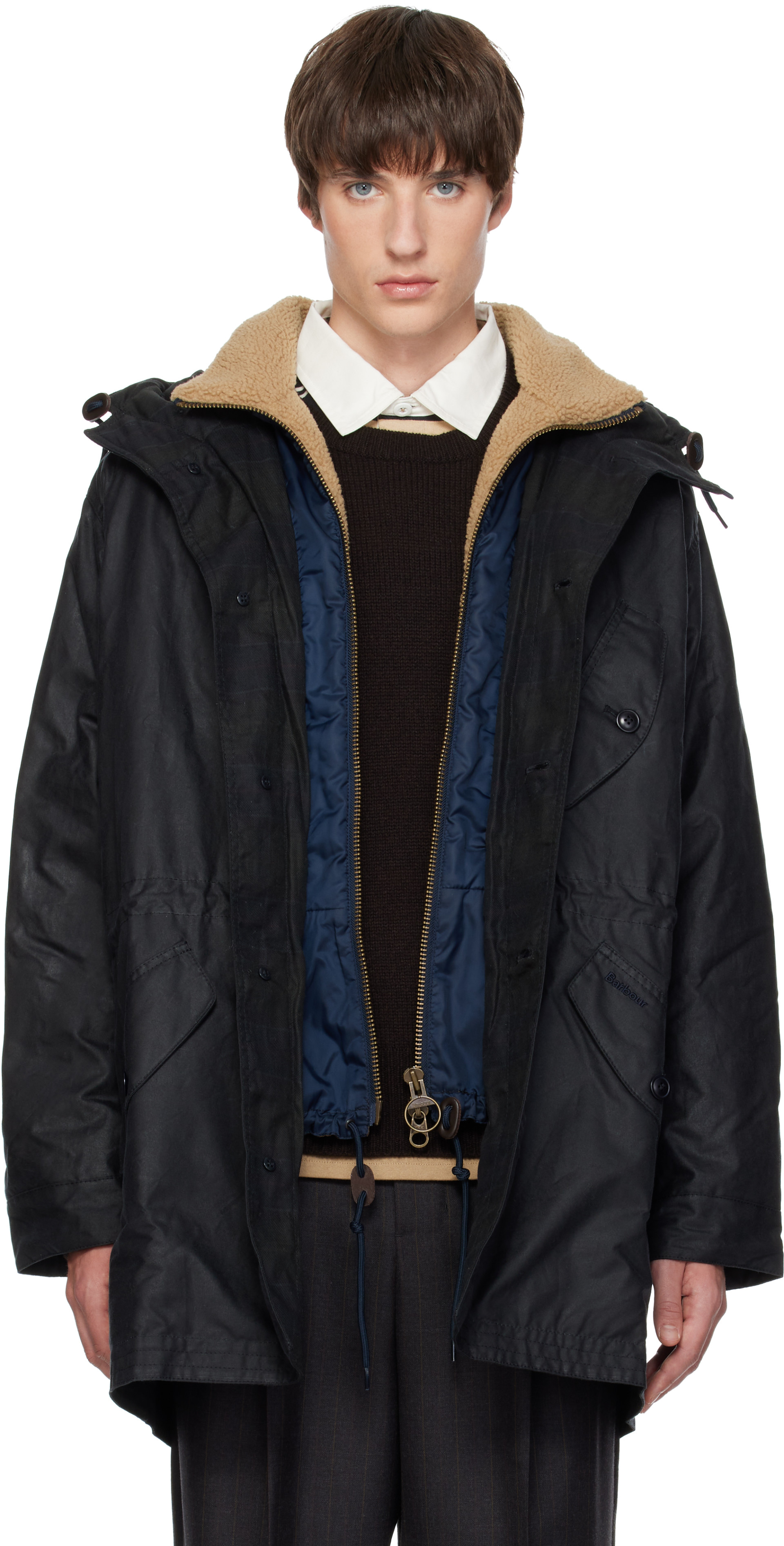 Barbour - Navy Ursula Waxed Parka