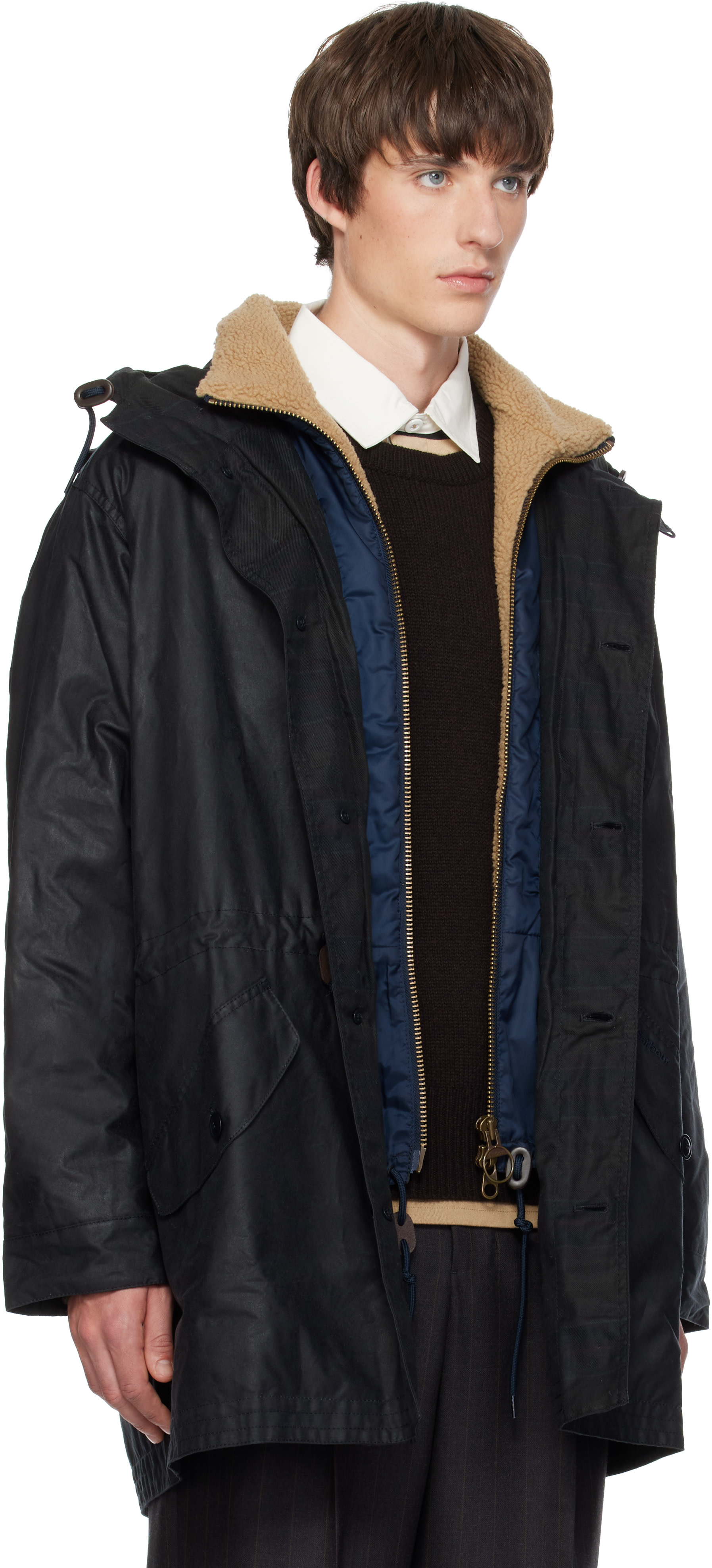 Barbour - Navy Ursula Waxed Parka