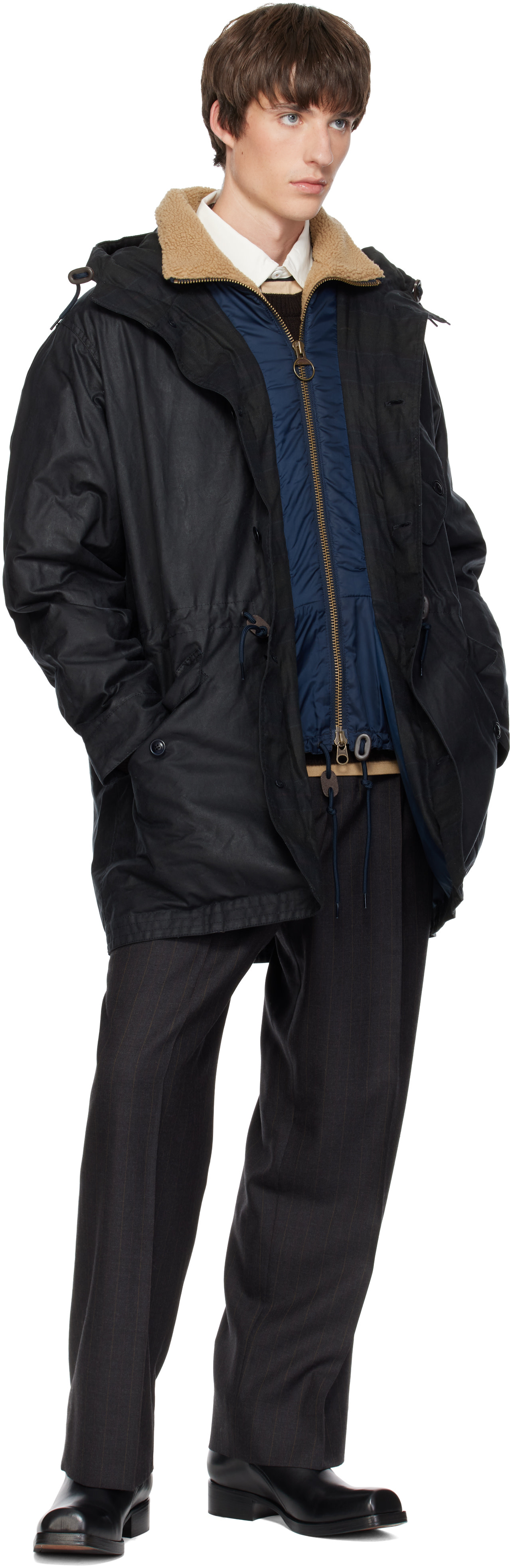 Barbour - Navy Ursula Waxed Parka