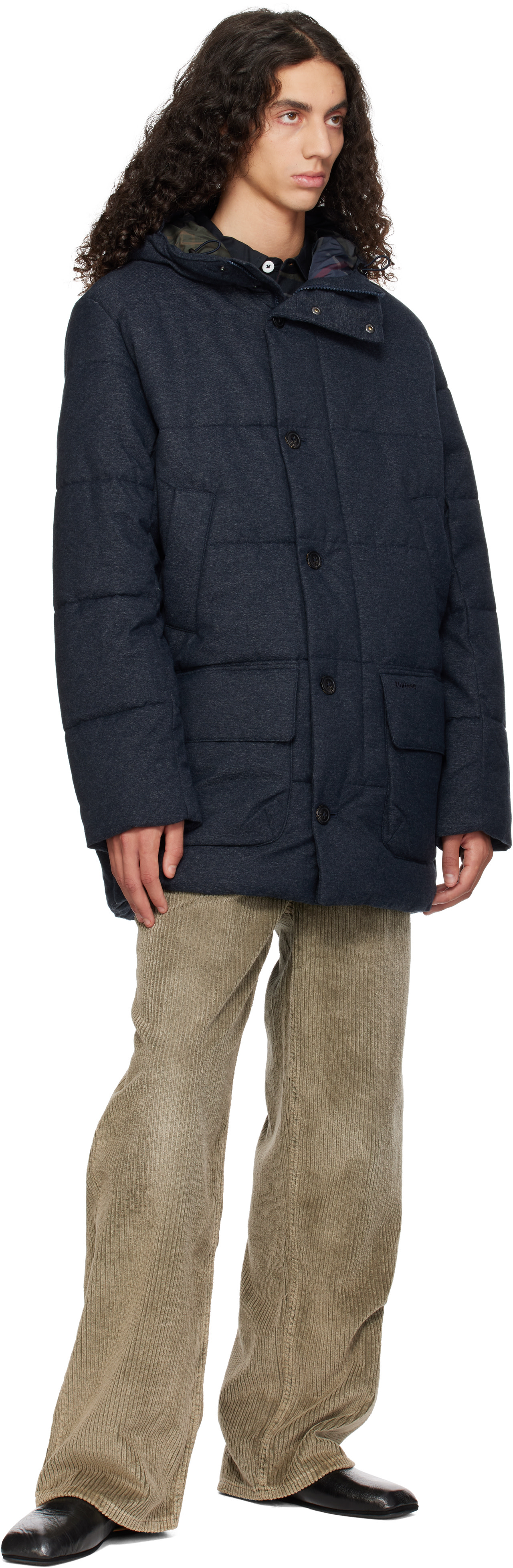 Barbour - Gray Winter Bedale Puffer Jacket
