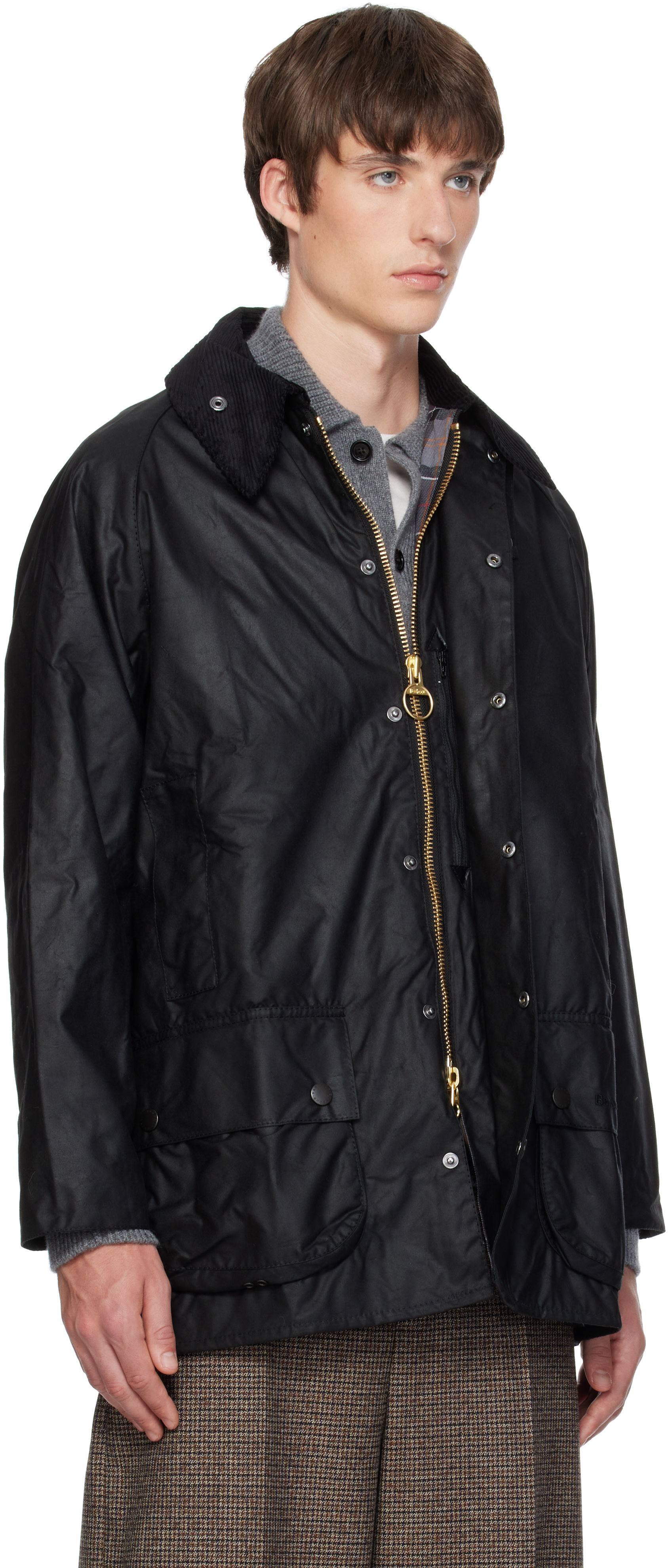 Barbour - Black Beaufort Waxed Jacket