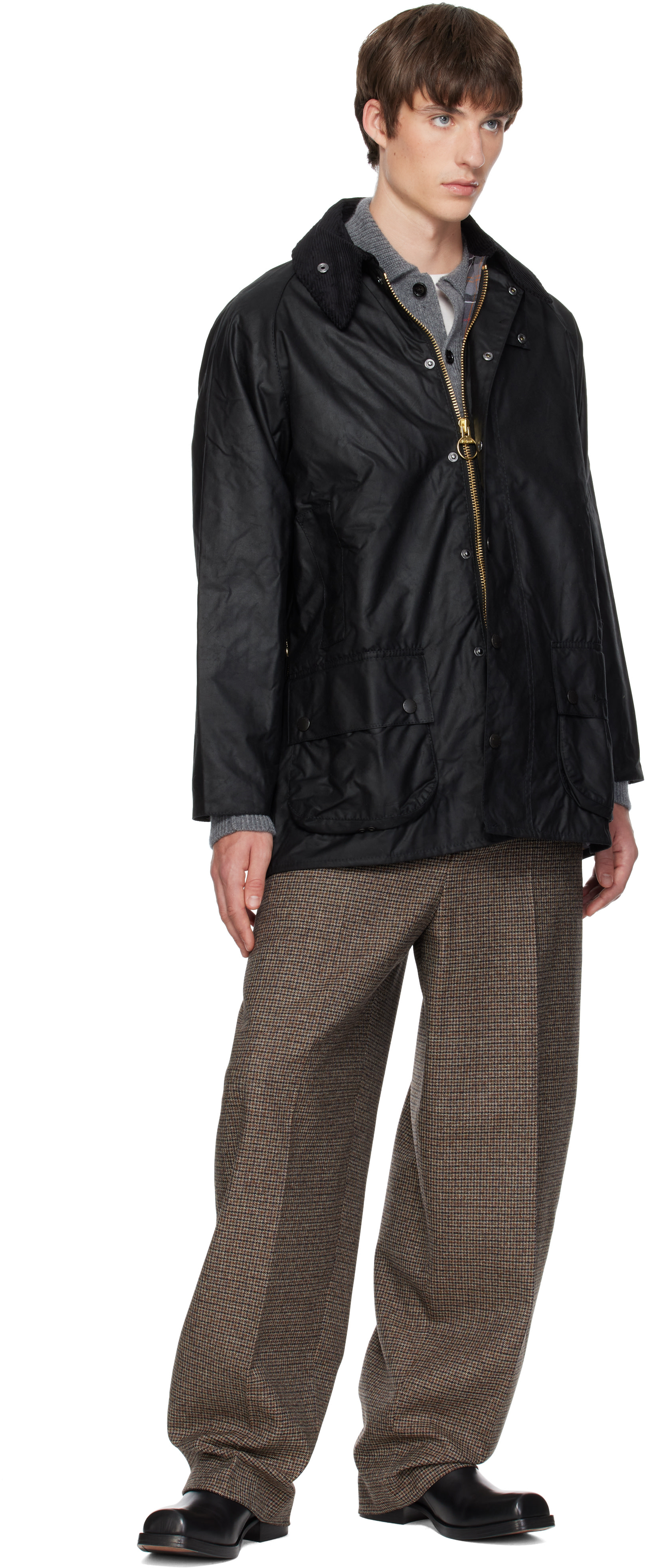 Barbour - Black Beaufort Waxed Jacket