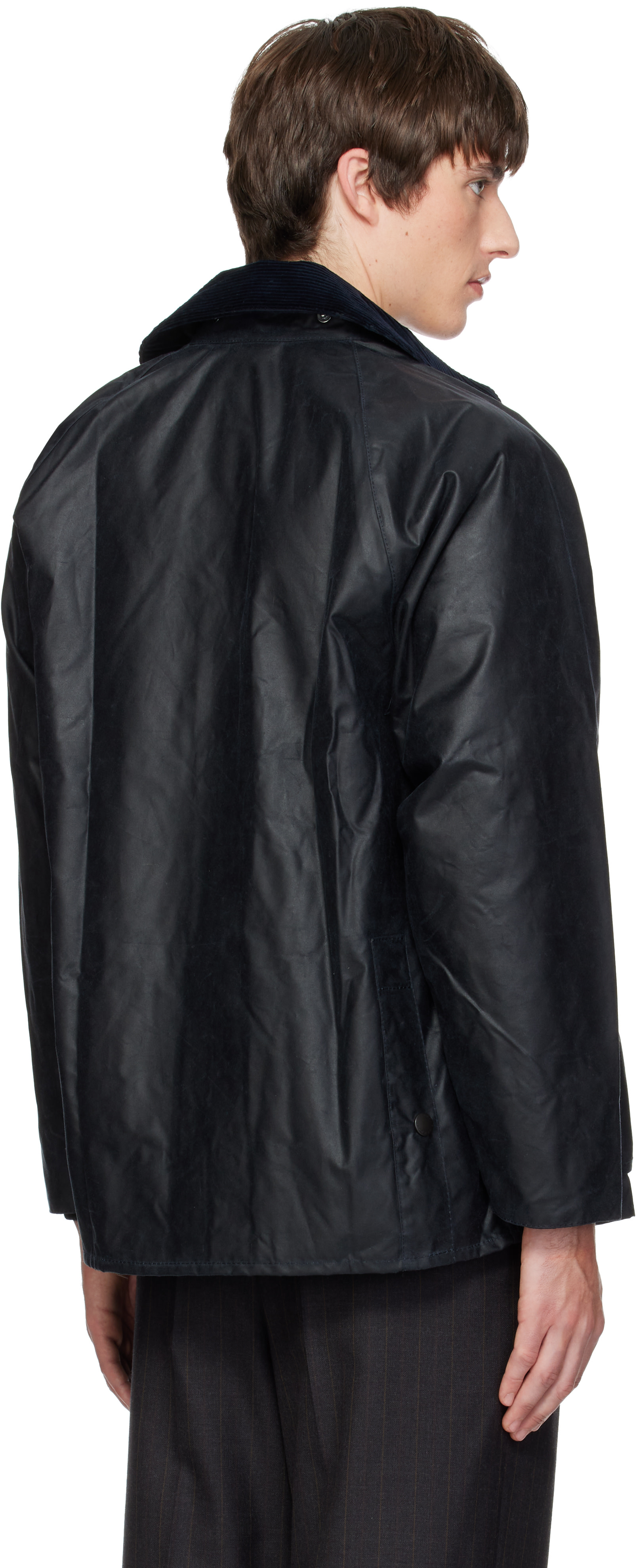 Barbour - Navy Bedale Waxed Jacket