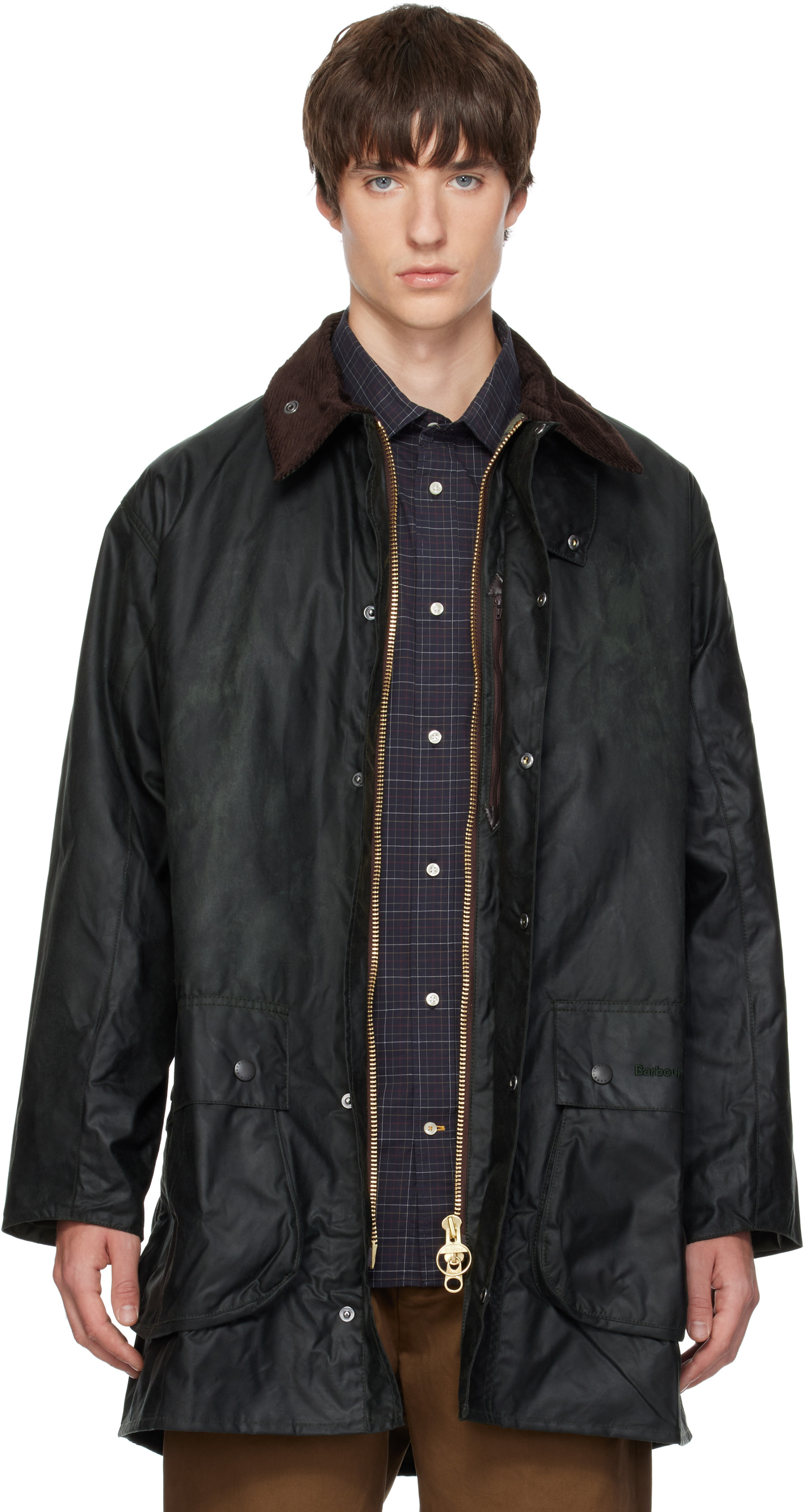 Barbour - グリーン Border ワックス コート