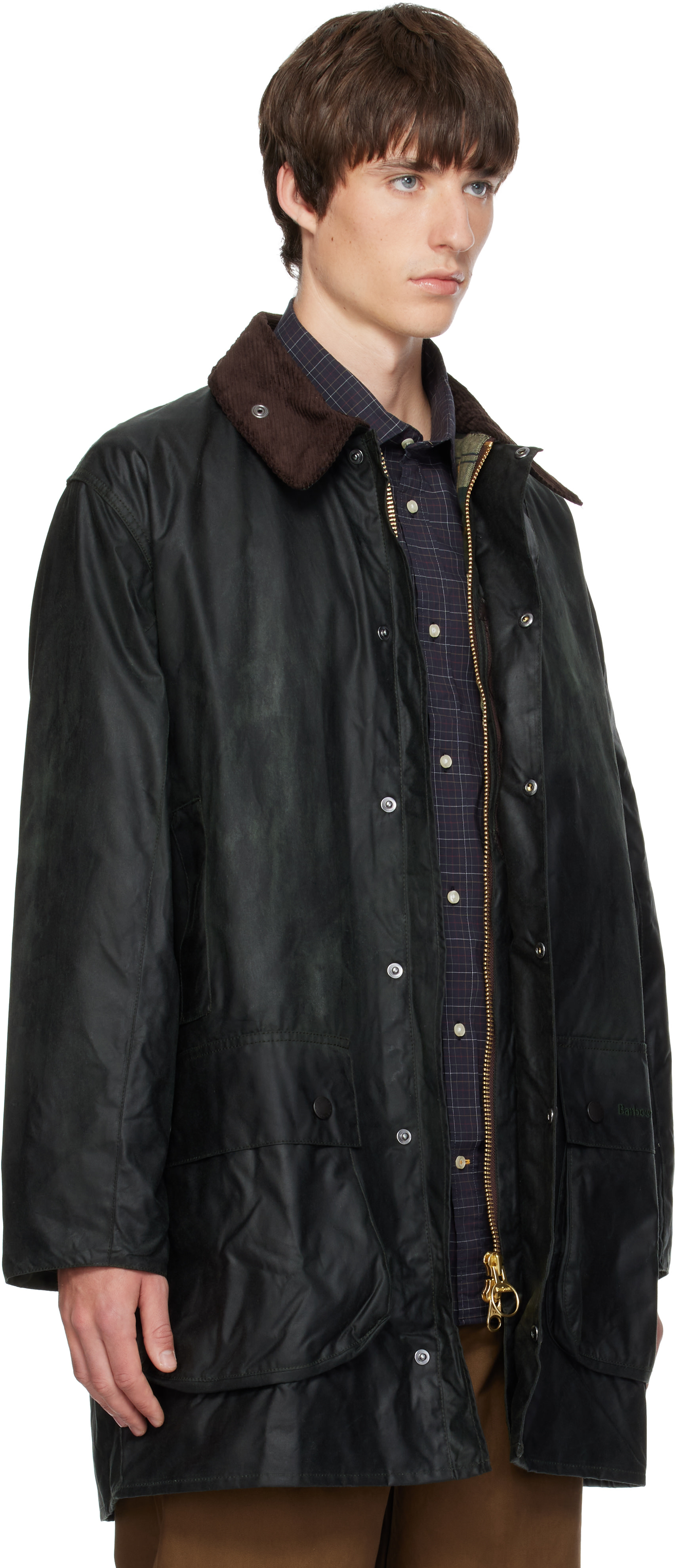 Barbour - グリーン Border ワックス コート