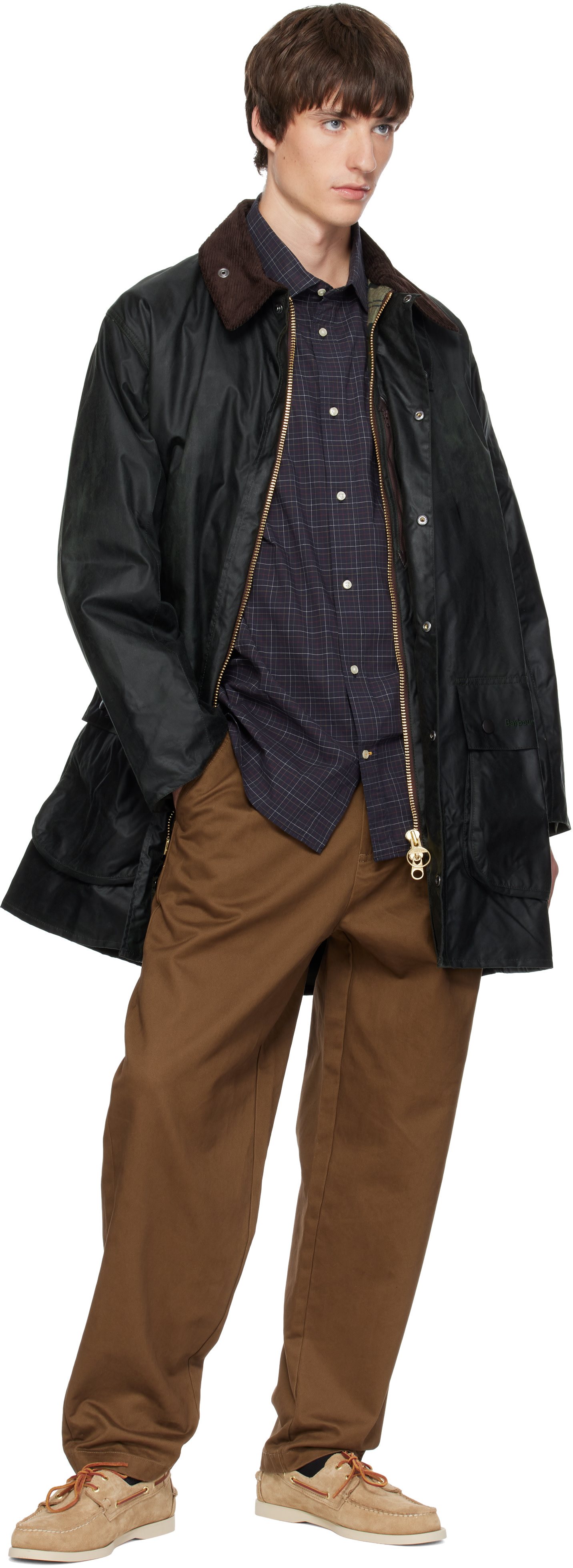 Barbour - グリーン Border ワックス コート