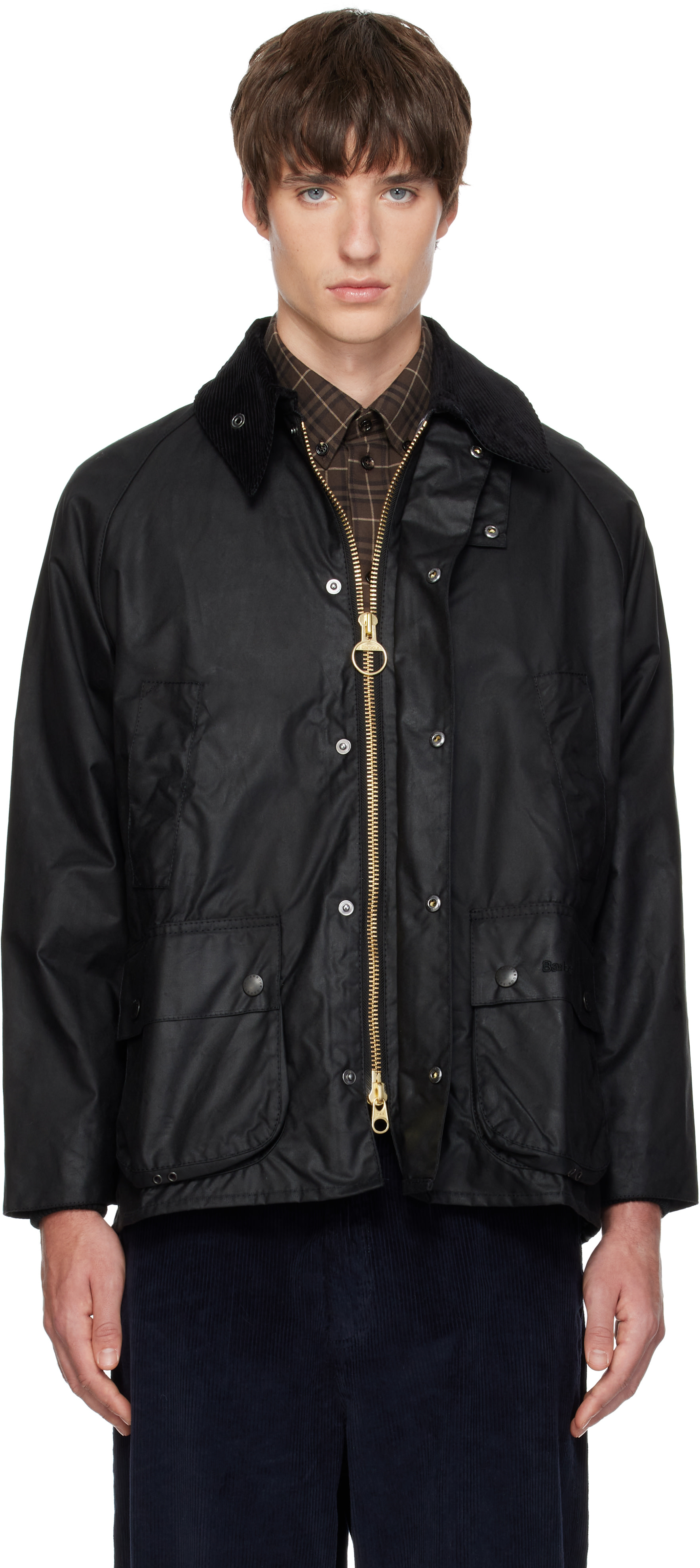 Barbour - Black Bedale Waxed Jacket