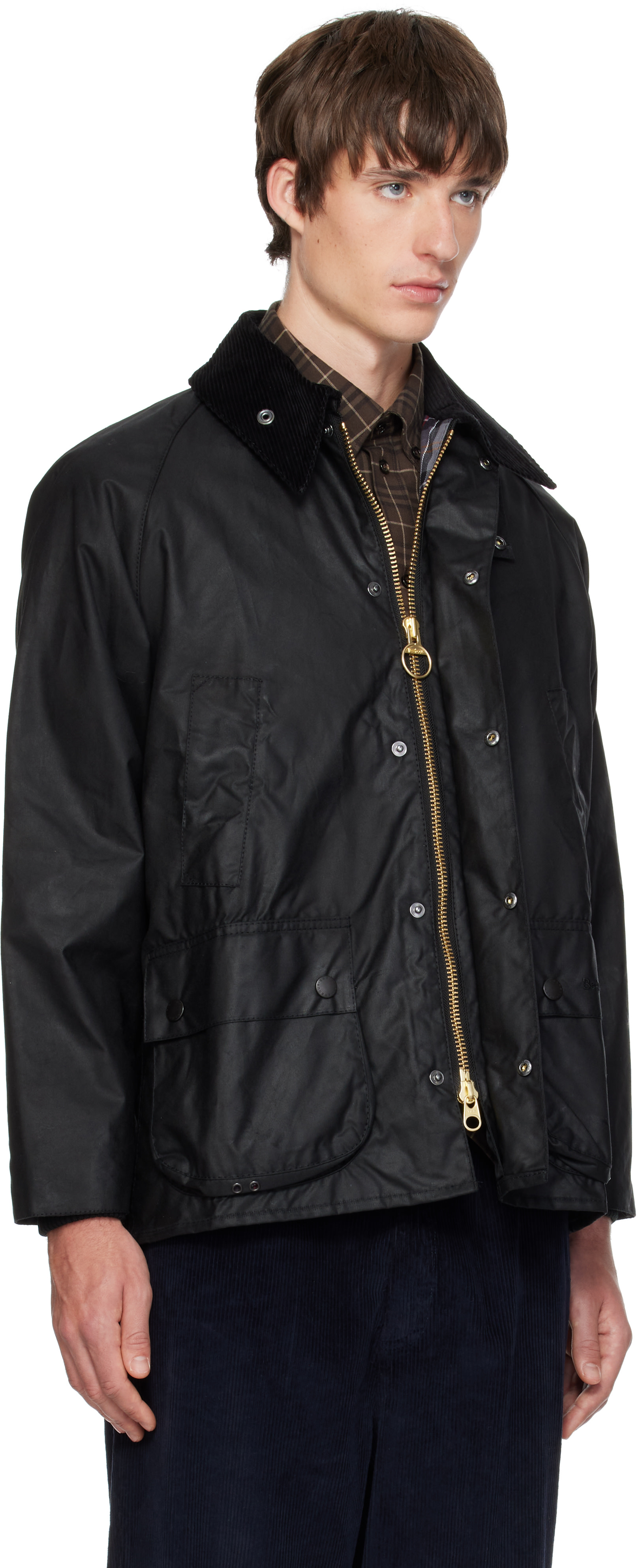 Barbour - Black Bedale Waxed Jacket