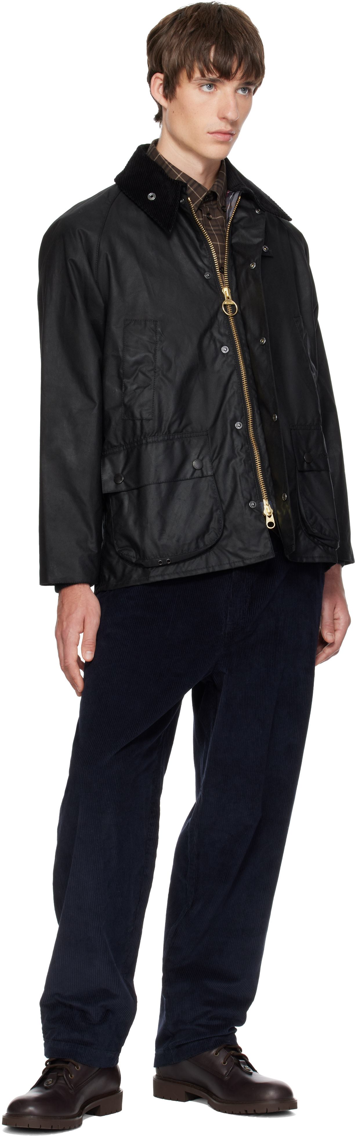 Barbour - Black Bedale Waxed Jacket