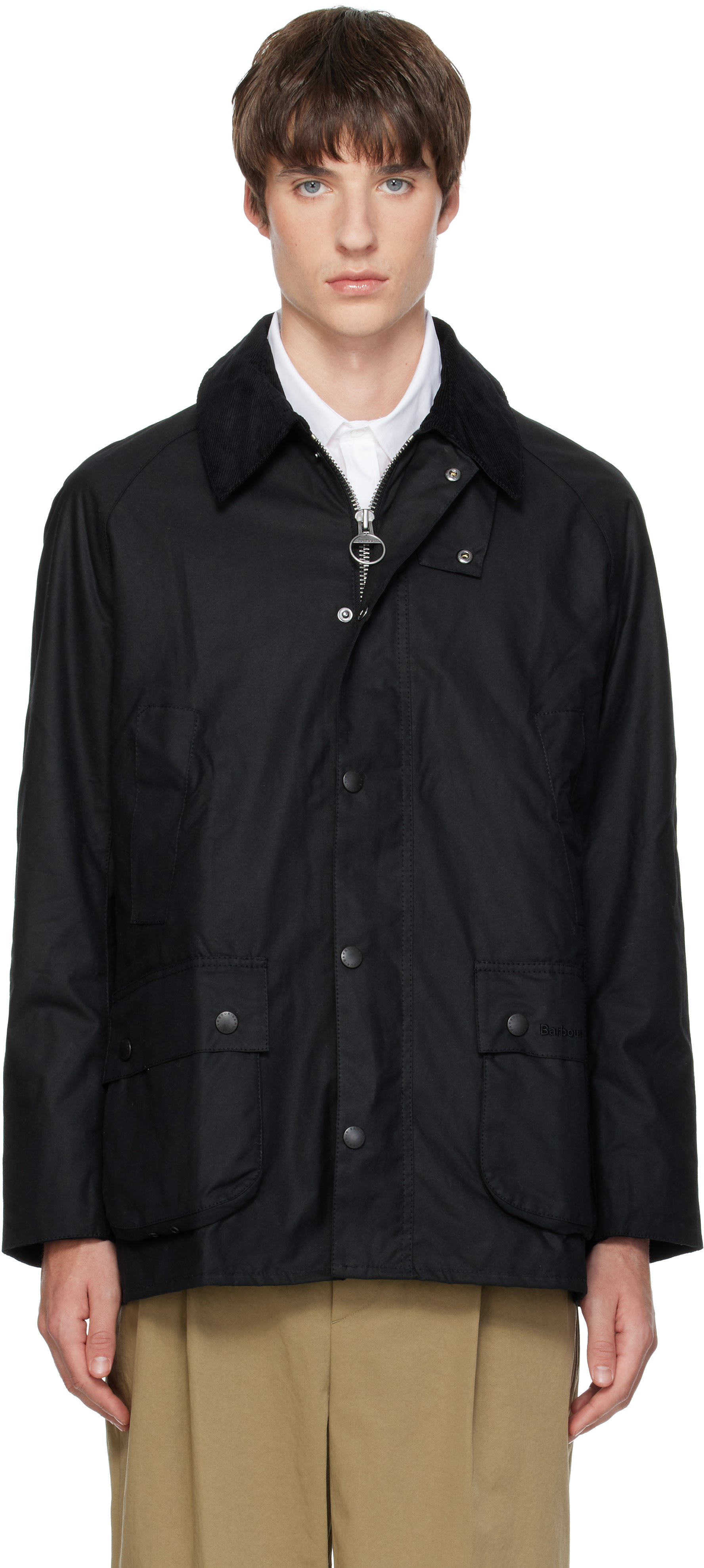 Barbour - Black Ashby Waxed Jacket