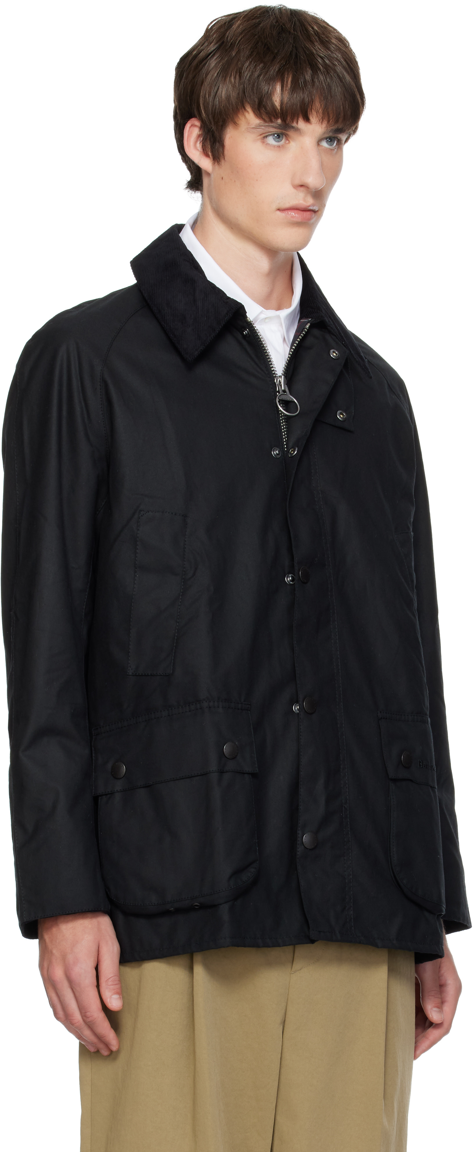 Barbour - Black Ashby Waxed Jacket