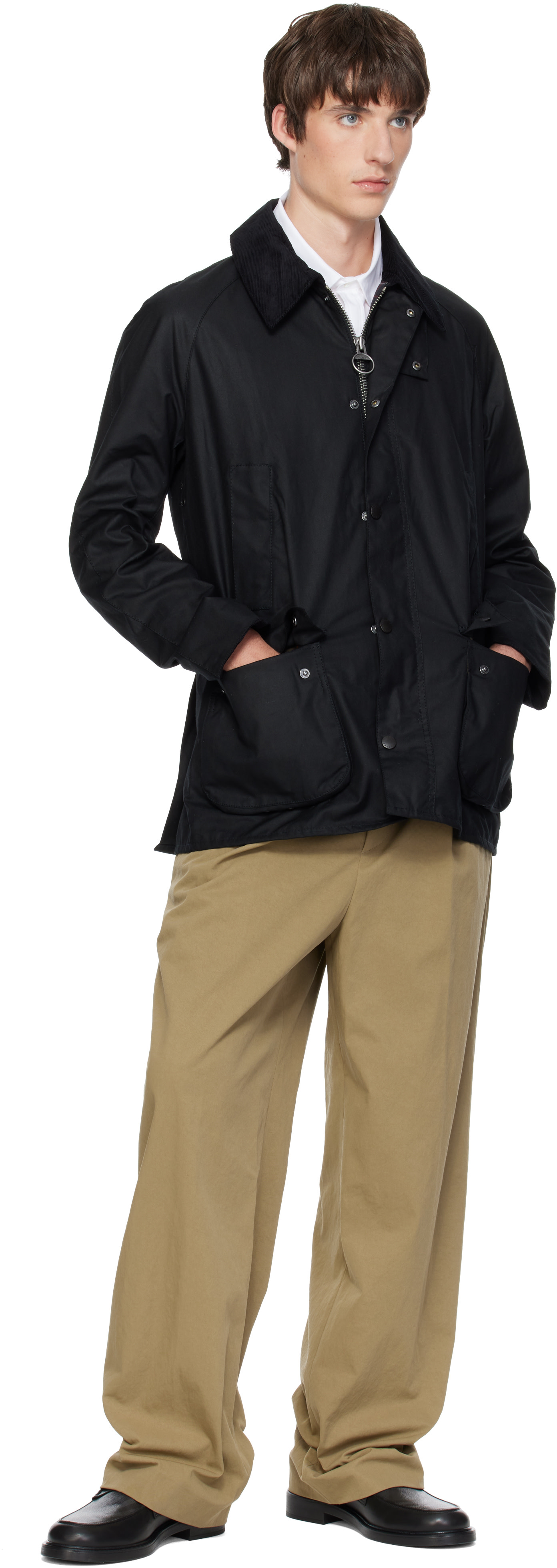 Barbour - Black Ashby Waxed Jacket