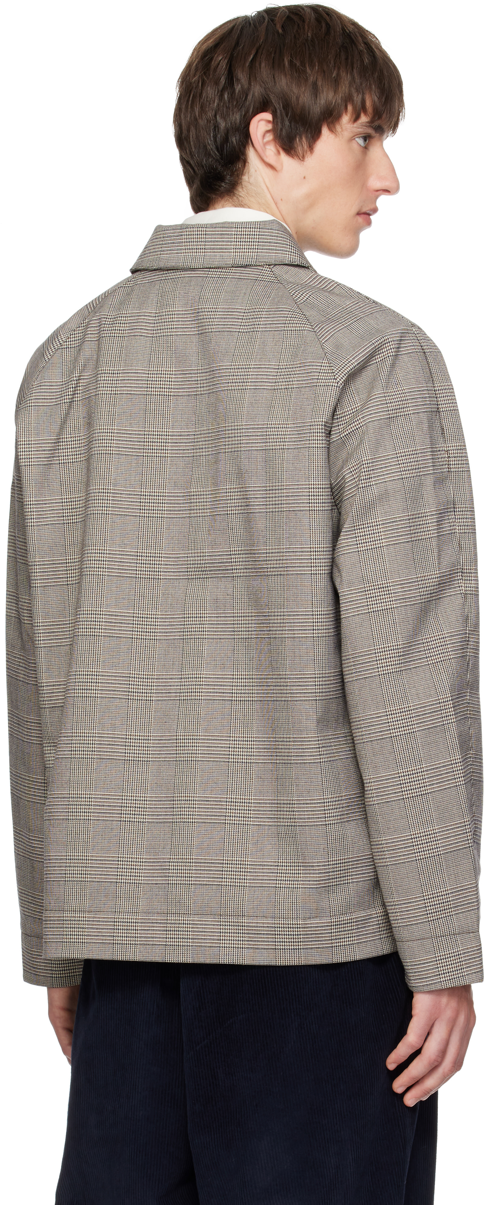 Barbour - Gray Short Lorden Showerproof Mac Jacket